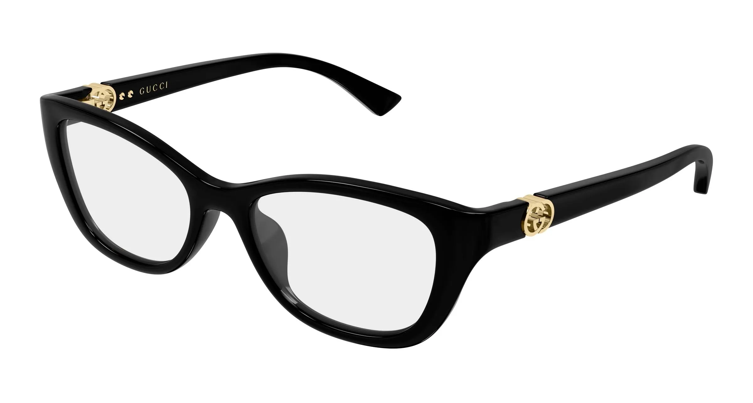 Gucci GG2196OL 005 Montature da vista Iniettato Nero Trasparente Cat Eye - immagine 1