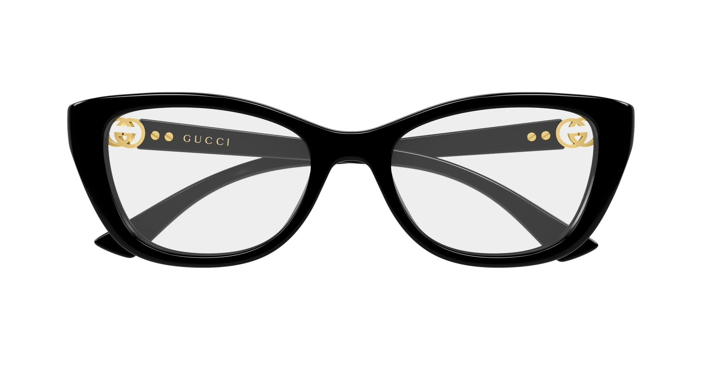 Gucci GG2196OL 001 Montature da vista Iniettato Nero Trasparente Cat Eye - immagine 2