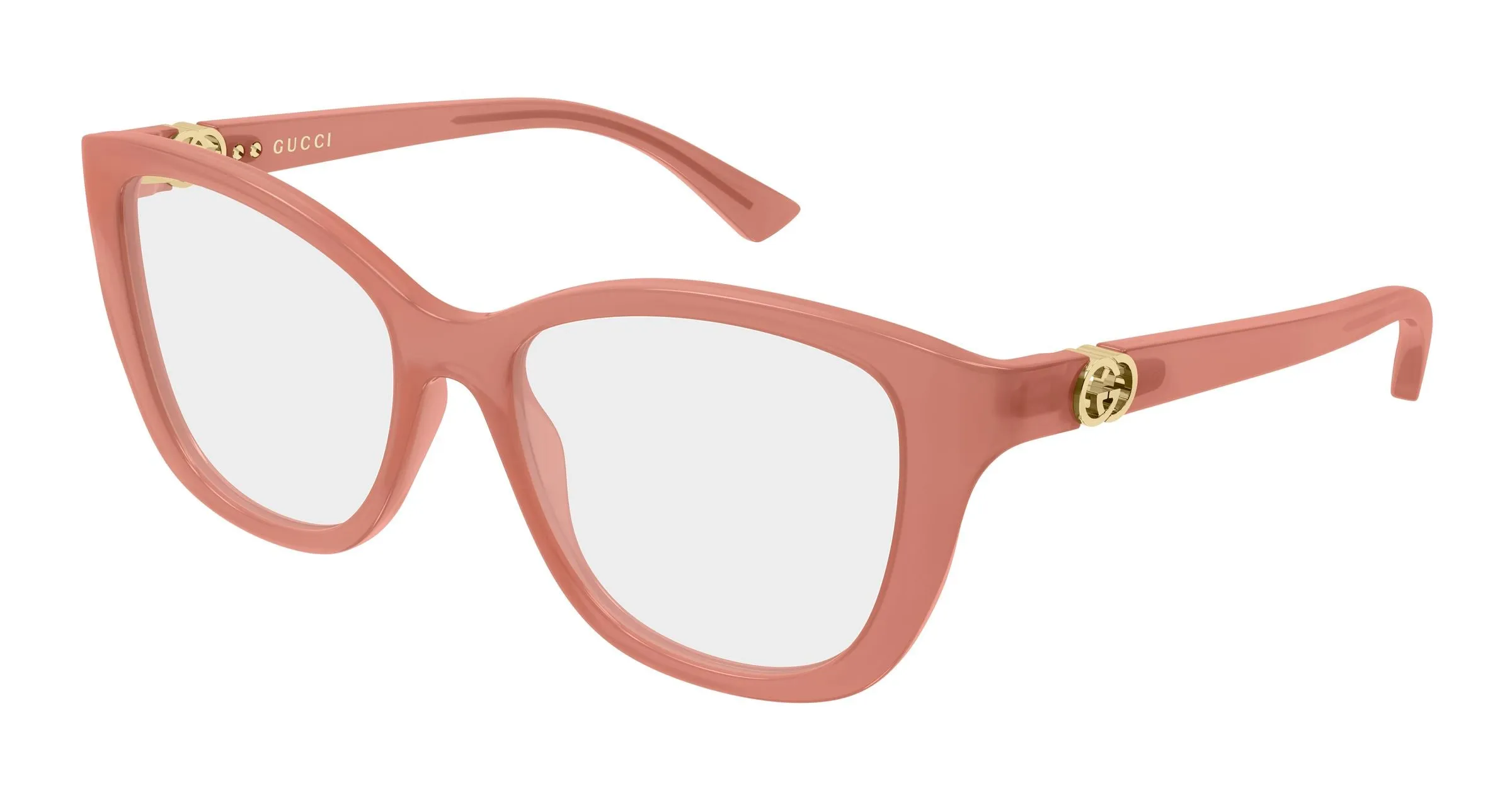 Gucci GG2195O 003 Montature da vista Iniettato Rosa Trasparente Cat Eye - immagine 1