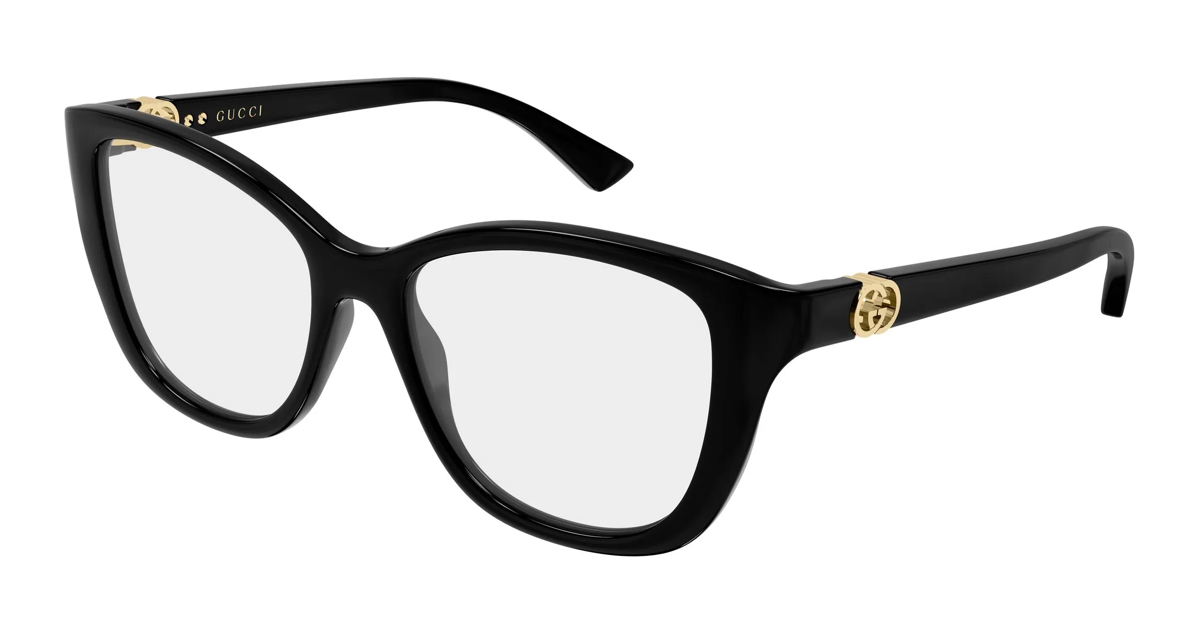 Gucci GG2195O 001 Montature da vista Iniettato Nero Trasparente Cat Eye - immagine 1