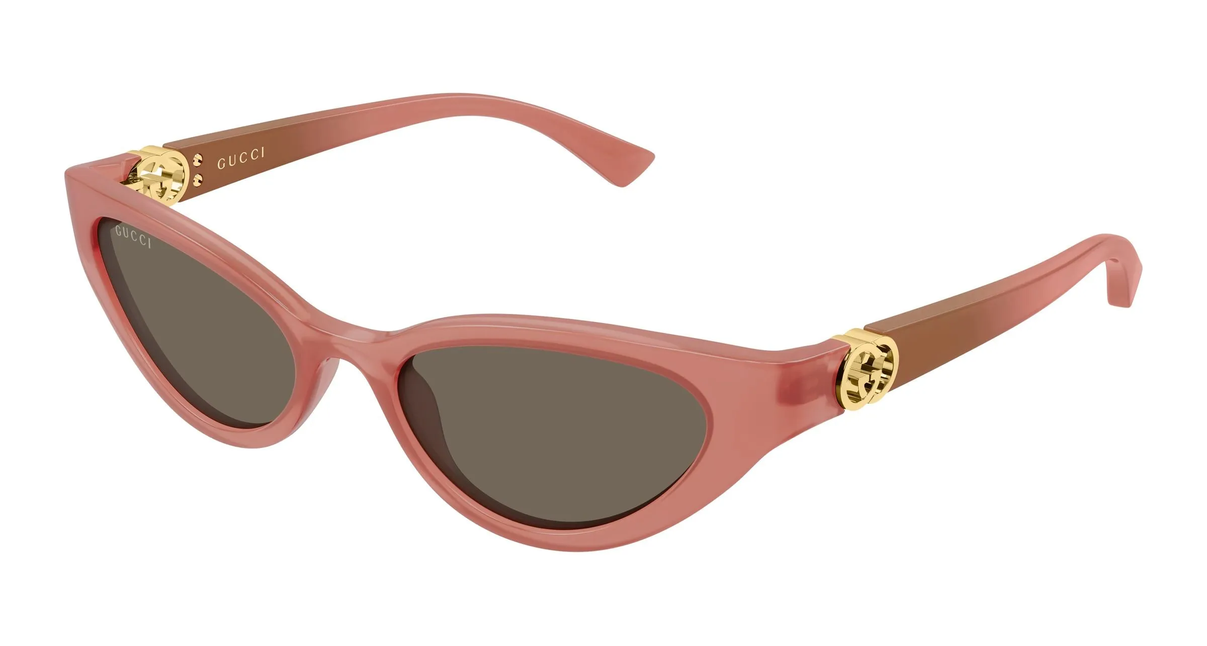 Gucci GG2194S 005 Occhiali da sole Iniettato Rosa Marrone Cat Eye - immagine 1