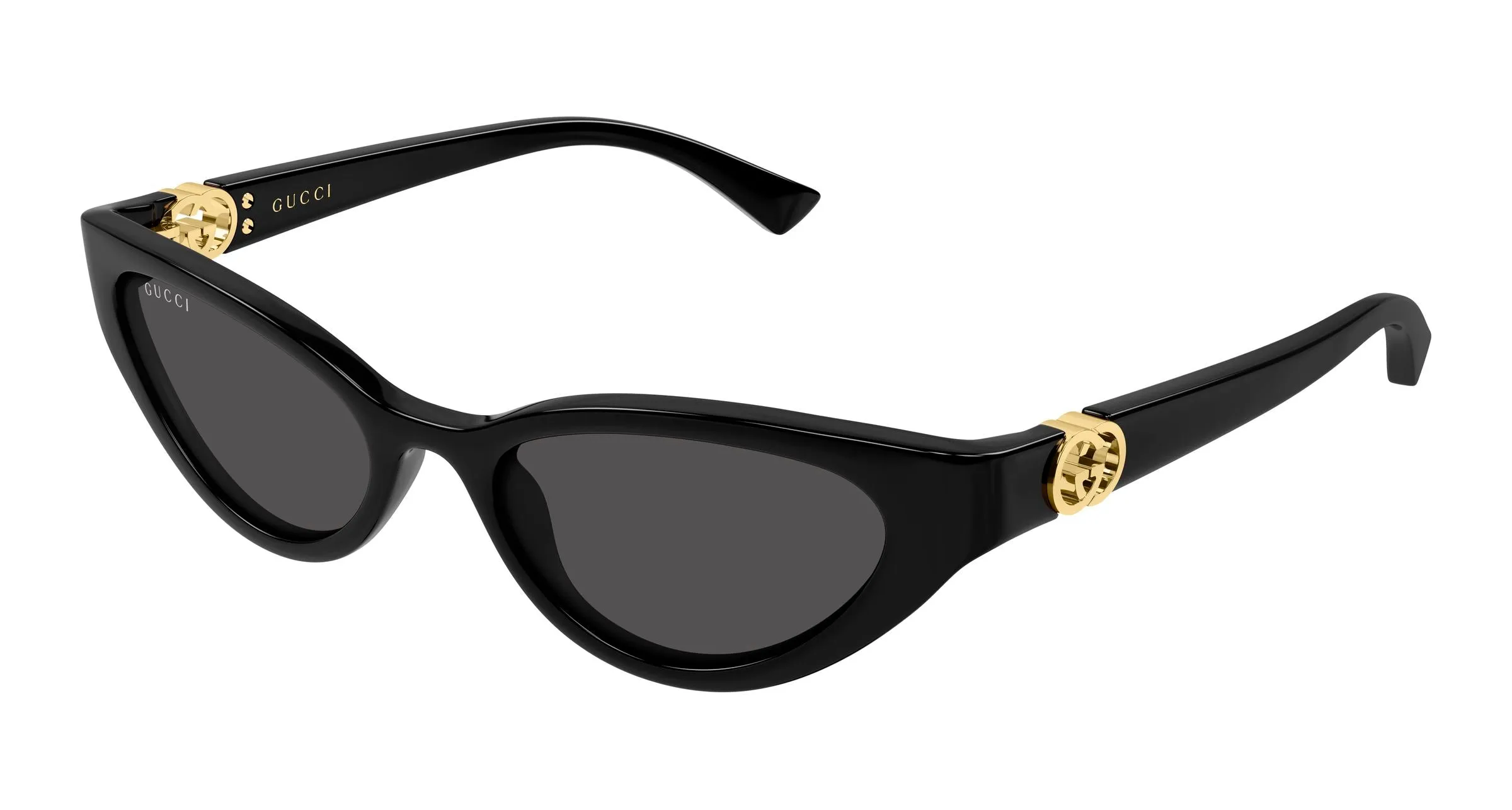 Gucci GG2194S 001 Occhiali da sole Iniettato Nero Grigio Cat Eye - immagine 1