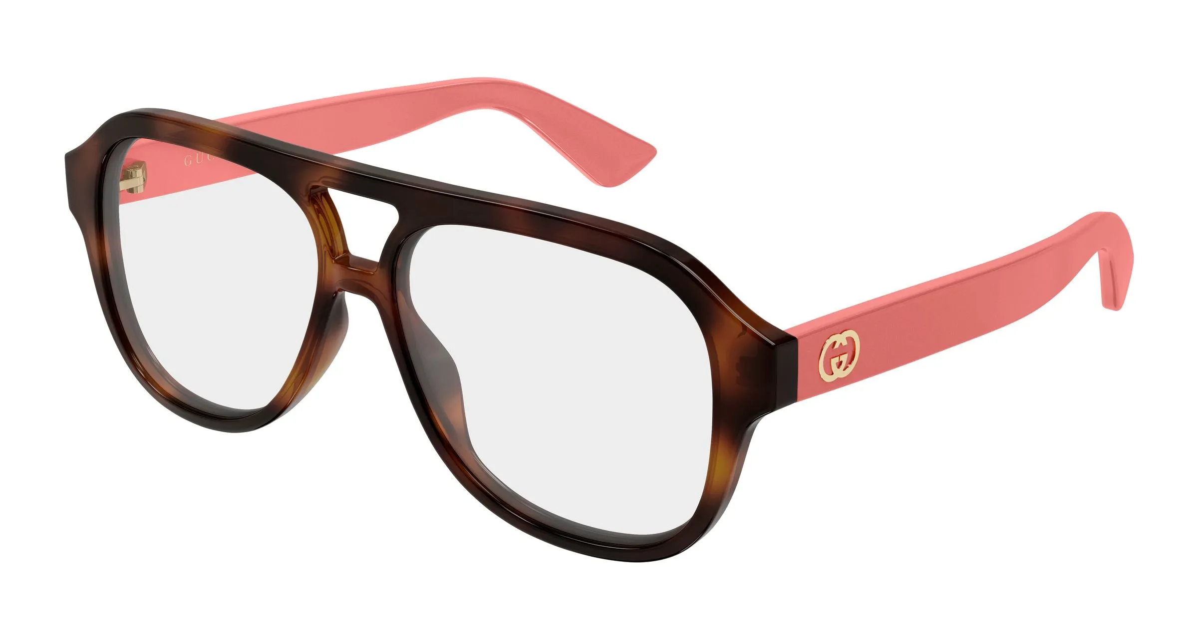 Gucci GG2192O 004 Montature da vista Iniettato Havana Trasparente Pilot - immagine 1