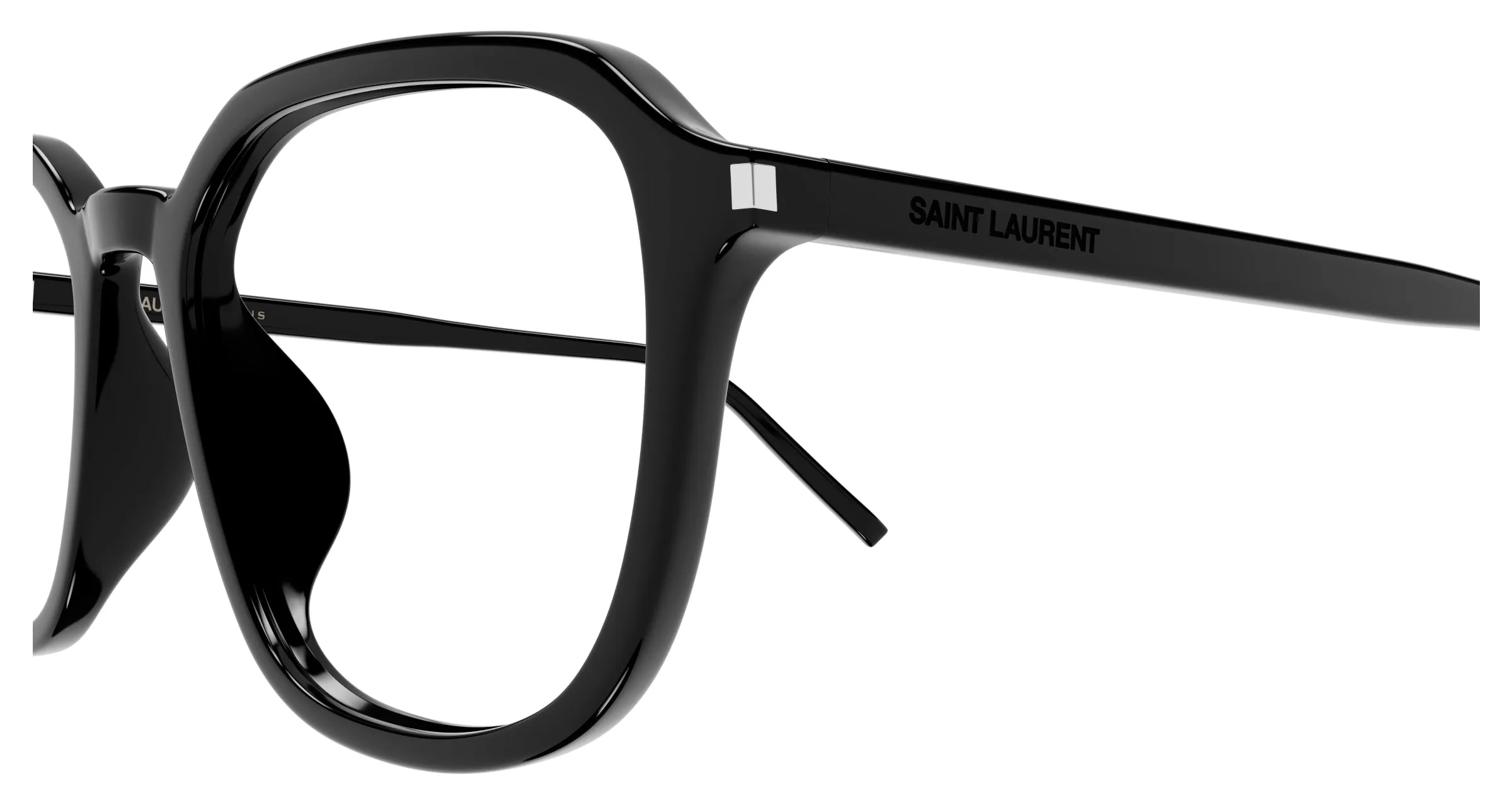 SAINT LAURENT SL 726/F 001 Montature da vista Acetato Nero Trasparente Squadrata - immagine 3