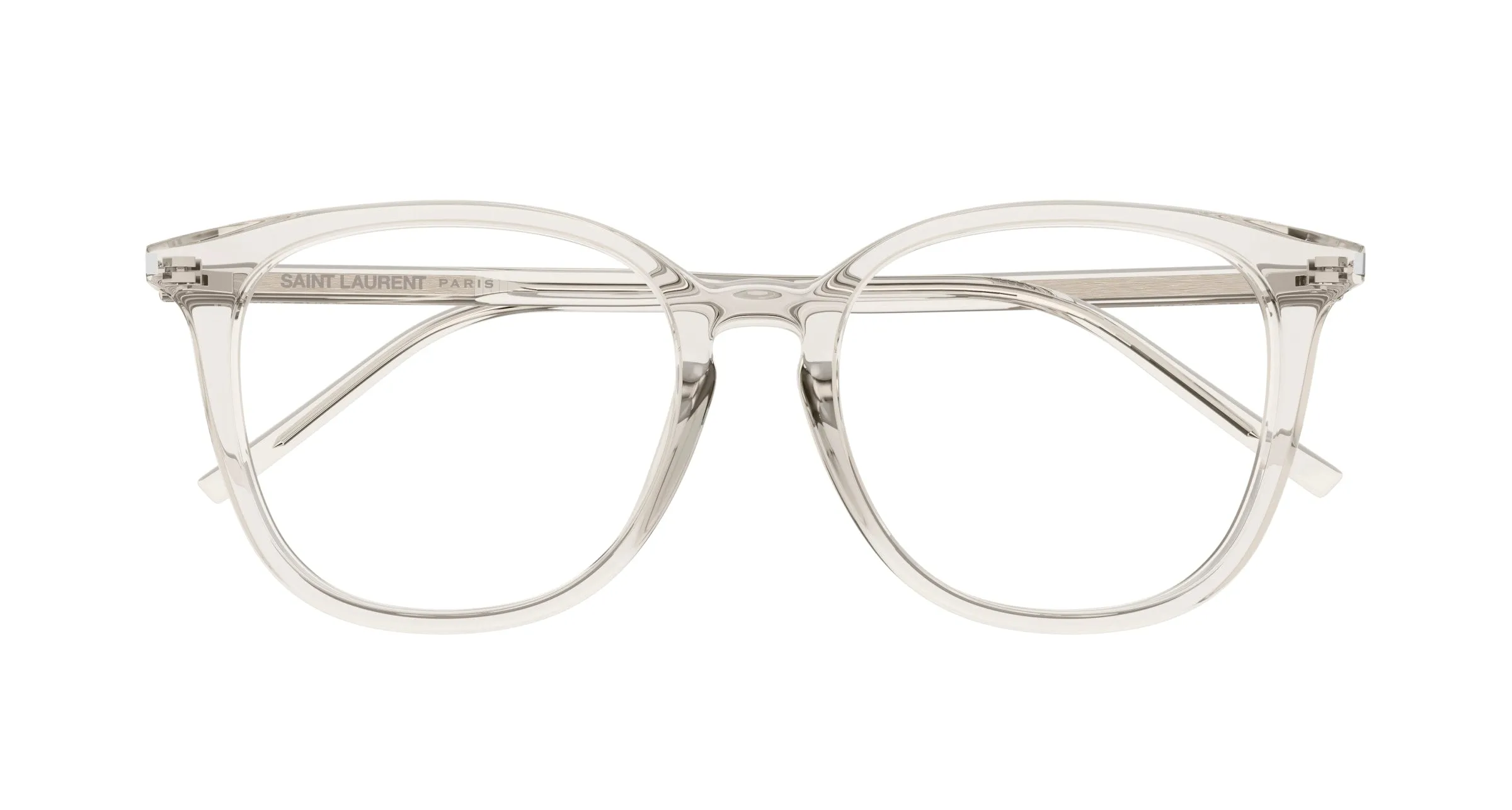 SAINT LAURENT SL 724/F 003 Montature da vista Acetato Beige Trasparente Cat Eye - immagine 2