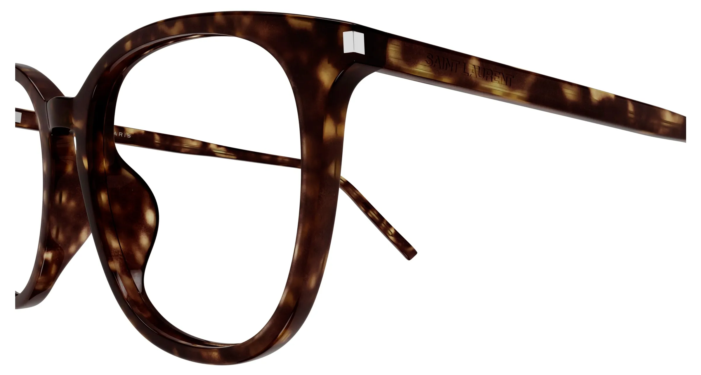 SAINT LAURENT SL 724/F 002 Montature da vista Acetato Havana Trasparente Cat Eye - immagine 3