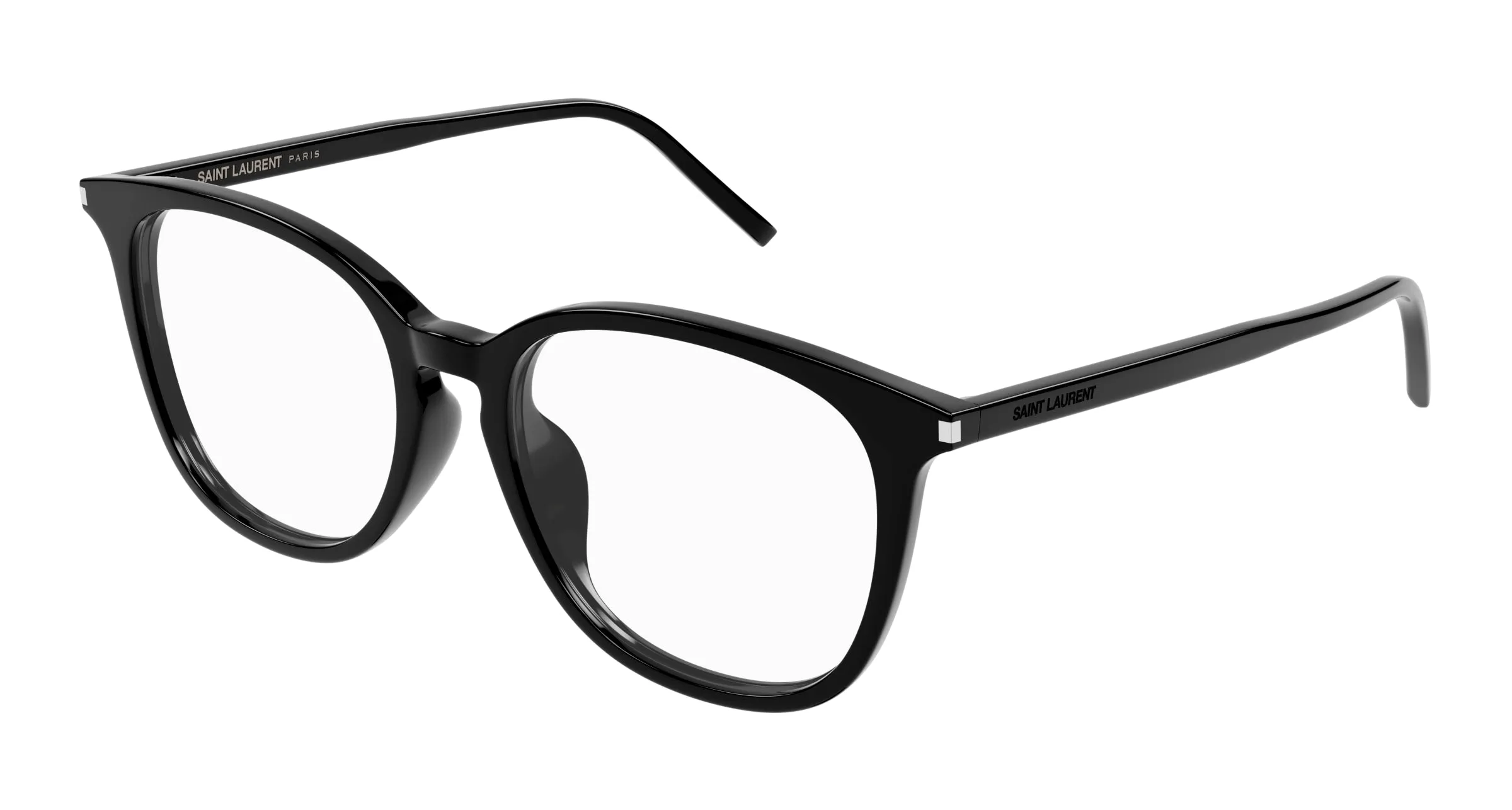SAINT LAURENT SL 724/F 001 Montature da vista Acetato Nero Trasparente Cat Eye - immagine 1