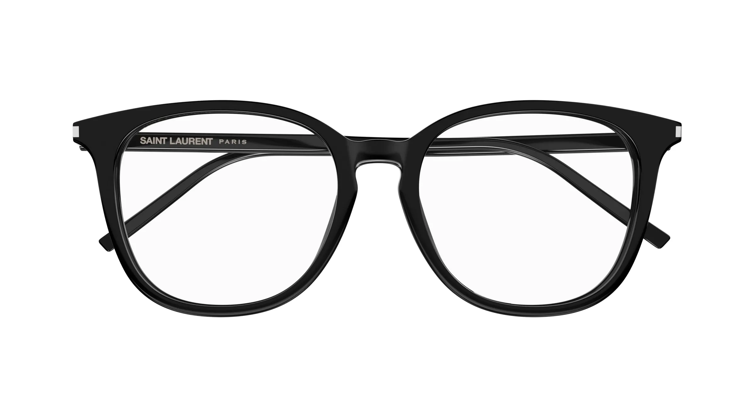 SAINT LAURENT SL 724/F 001 Montature da vista Acetato Nero Trasparente Cat Eye - immagine 2