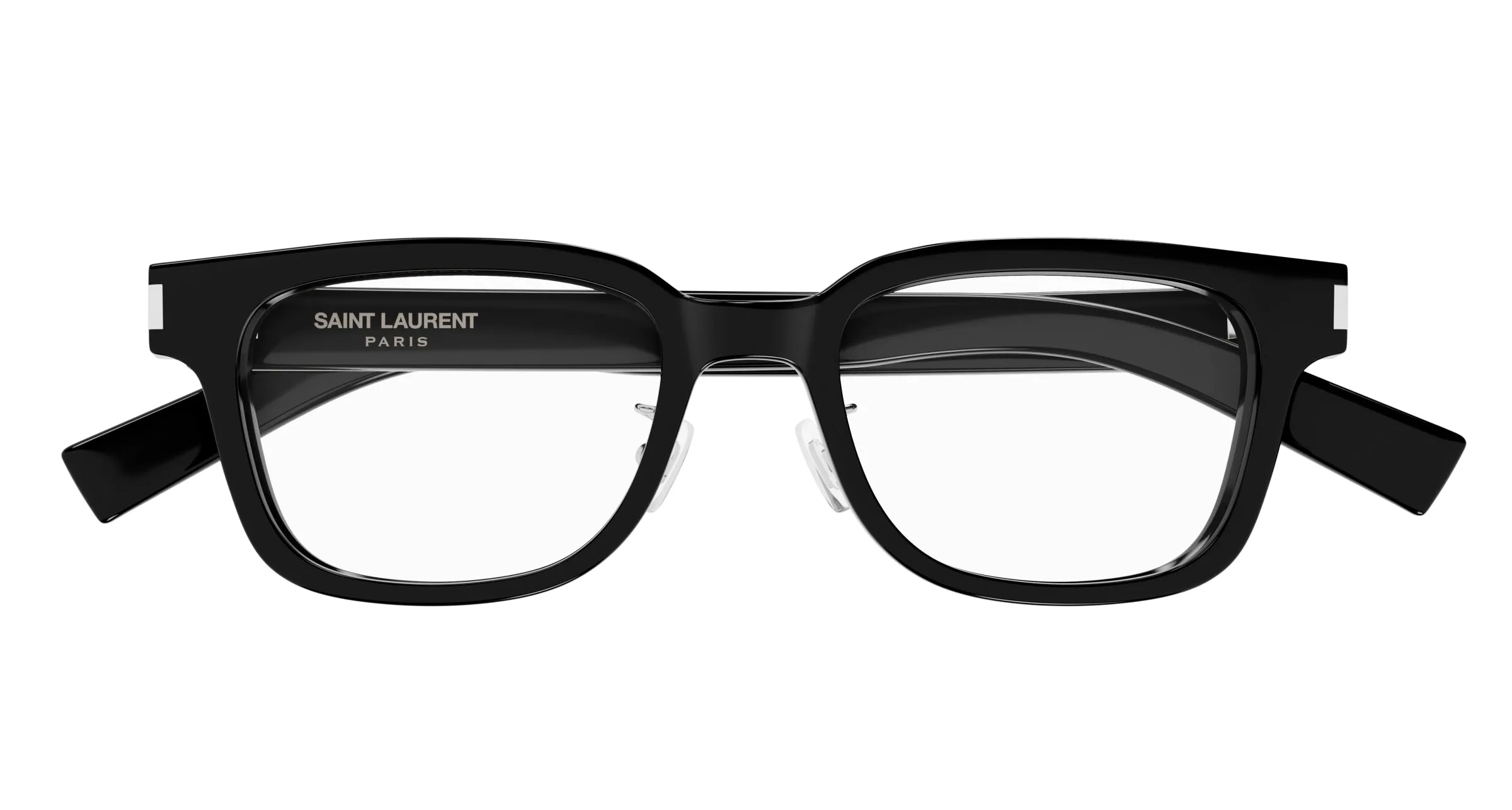 SAINT LAURENT SL 723/J 004 Montature da vista Acetato Nero Trasparente Squadrata - immagine 2