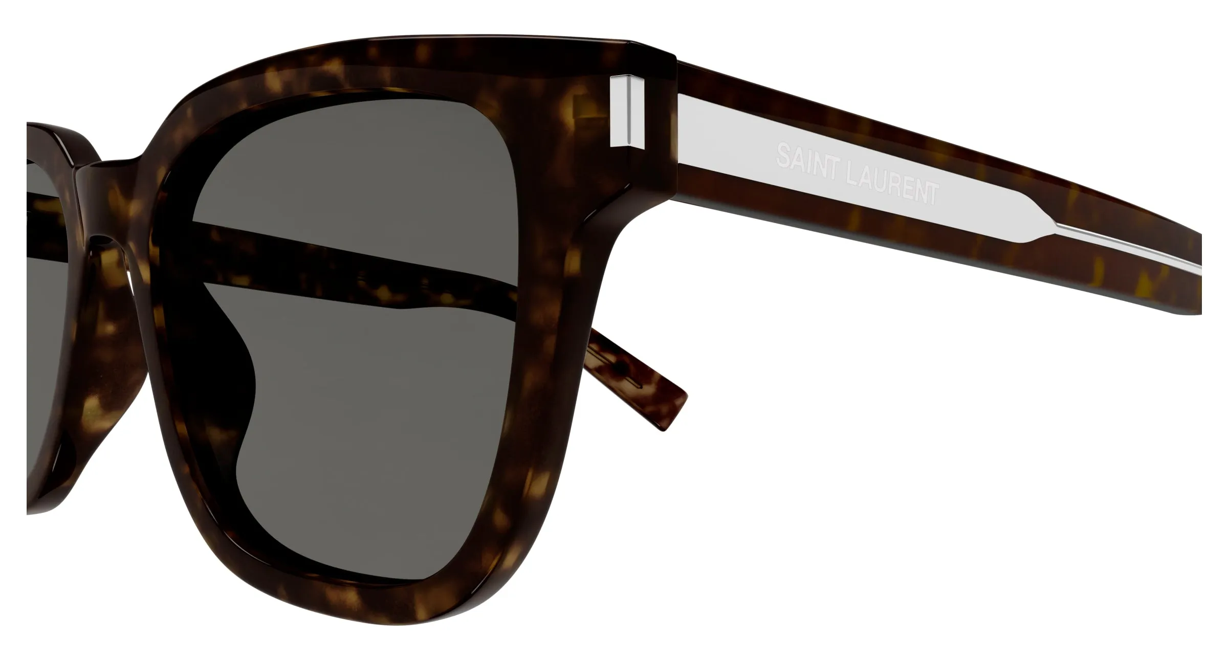 SAINT LAURENT SL 711/K 002 Occhiali da sole Acetato Havana Grigio Squadrata - immagine 3