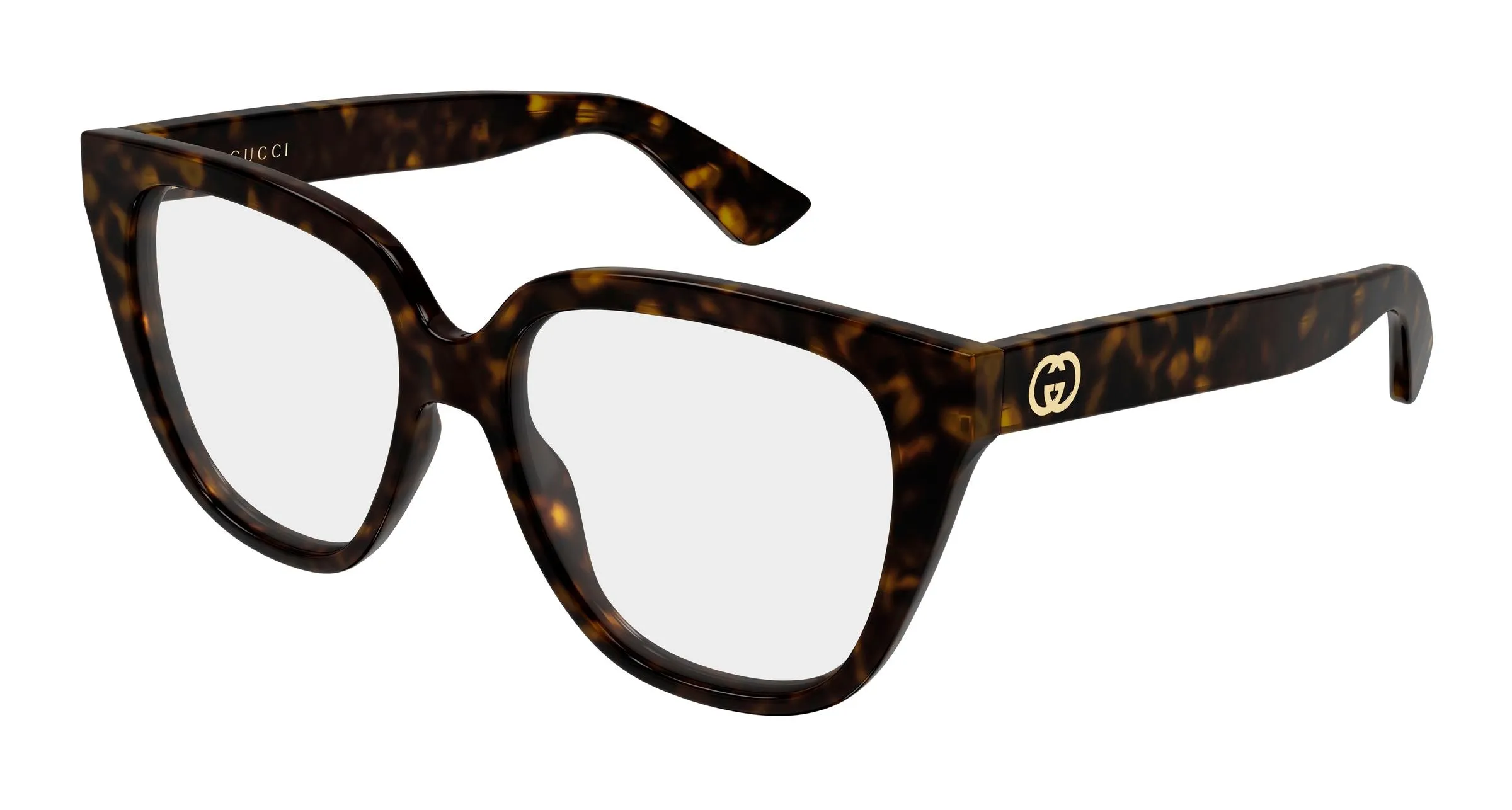 Gucci GG2191O 002 Montature da vista Iniettato Havana Trasparente Geometrica - immagine 1