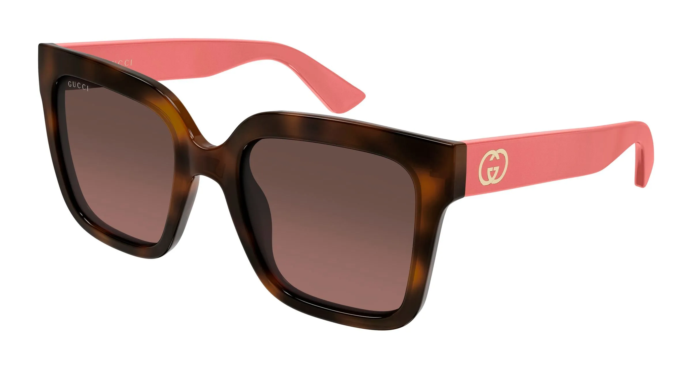 Gucci GG2190S 005 Occhiali da sole Iniettato Havana Marrone Squadrata Sfumato - immagine 1