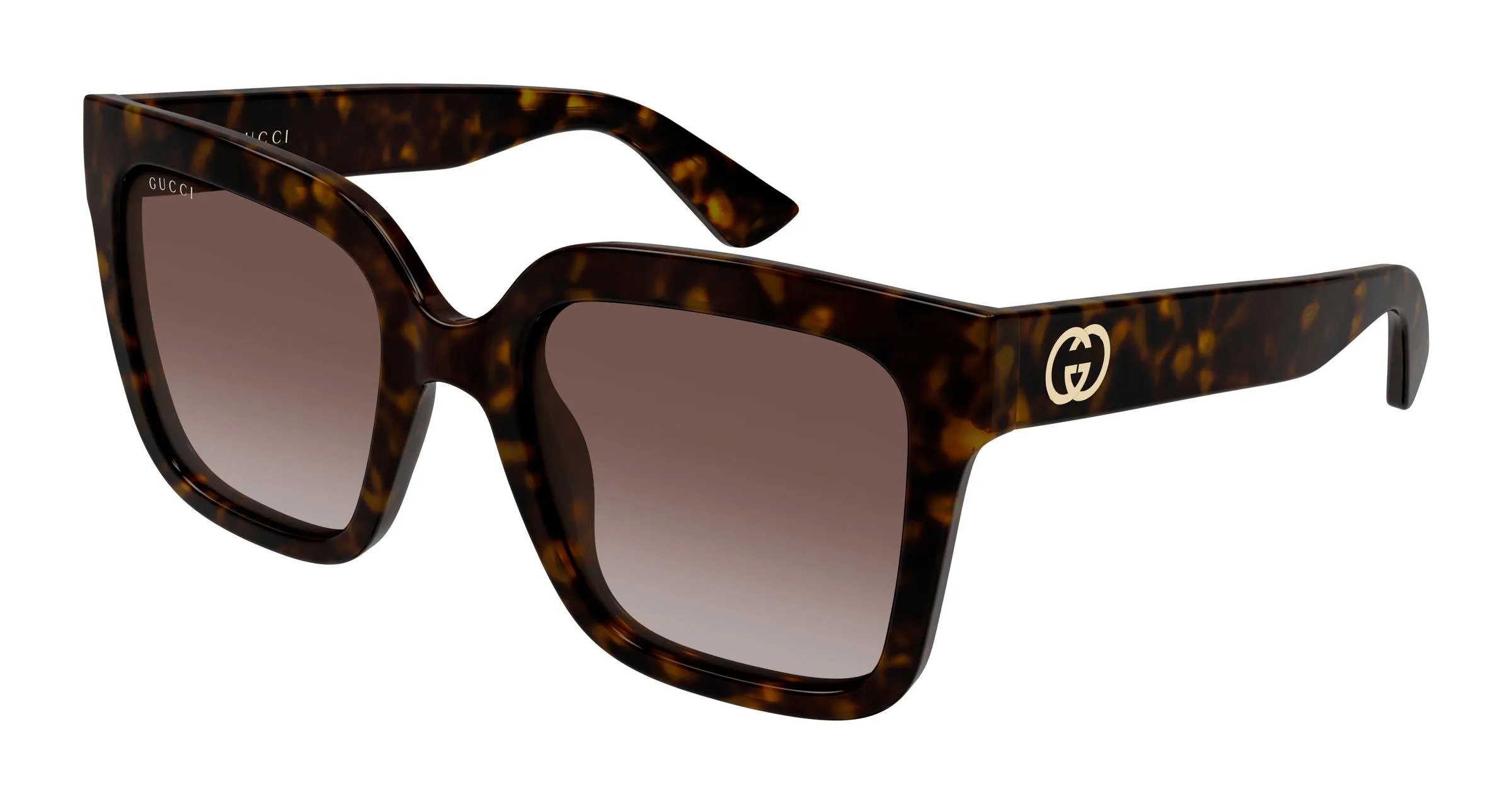 Gucci GG2190S 002 Occhiali da sole Iniettato Havana Marrone Squadrata Sfumato - immagine 1