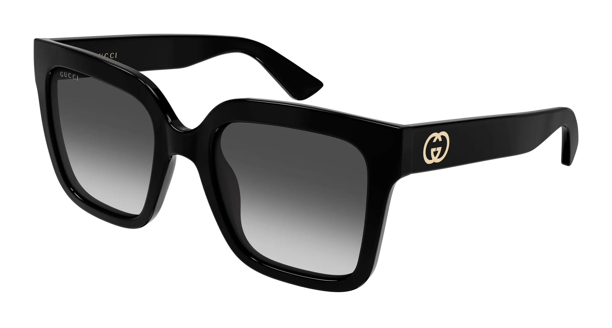 Gucci GG2190S 001 Occhiali da sole Iniettato Nero Grigio Squadrata Sfumato - immagine 1