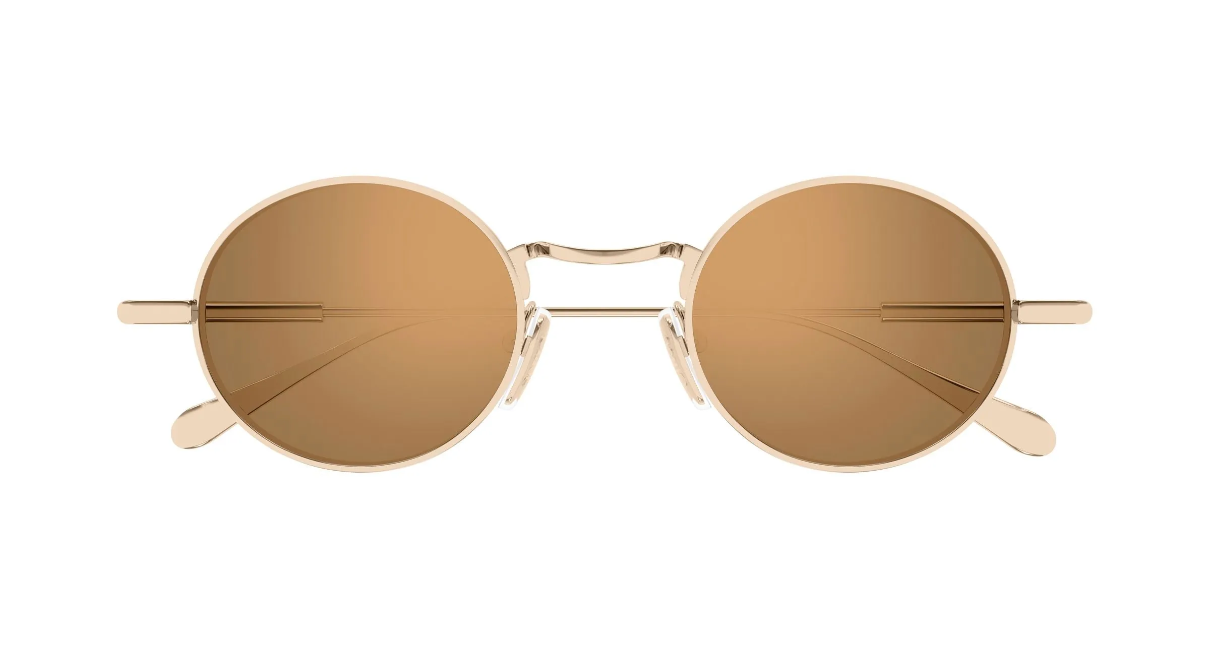 Chloé CH0414S 003 Occhiali da sole Metallo Rosso Marrone Rotonda Flash - immagine 2