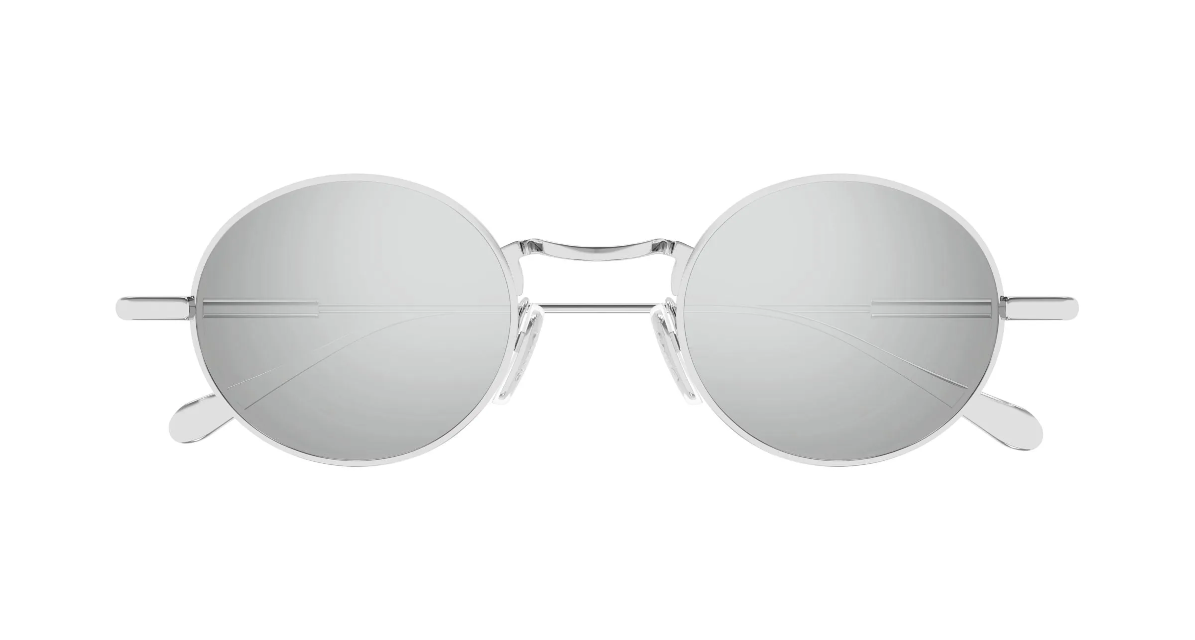 Chloé CH0414S 002 Occhiali da sole Metallo Argento Argento Rotonda Specchiato - immagine 2