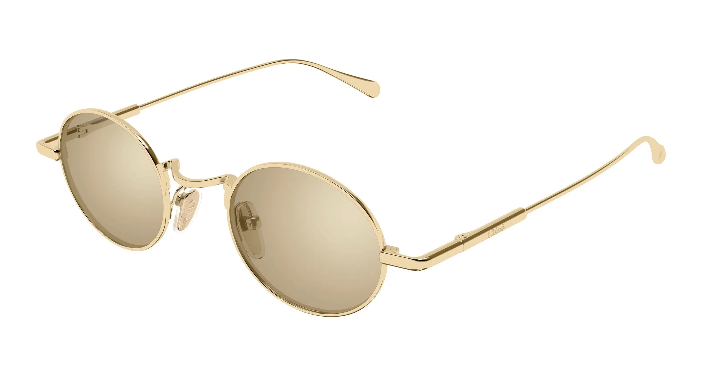 Chloé CH0414S 001 Occhiali da sole Metallo Oro Bronzo Rotonda - immagine 1