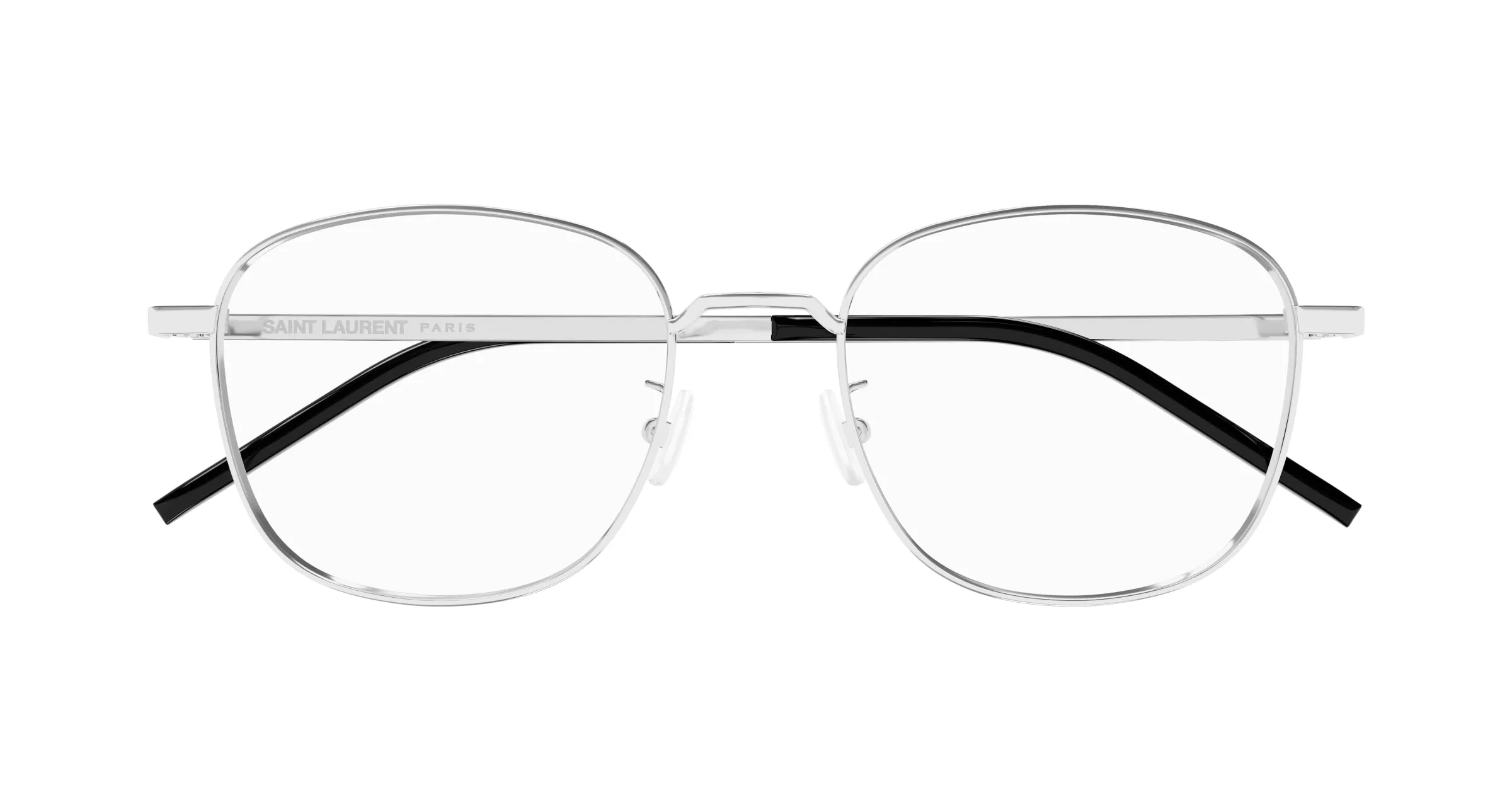 SAINT LAURENT SL 682/F 001 Montature da vista Metallo Argento Trasparente Rotonda - immagine 2