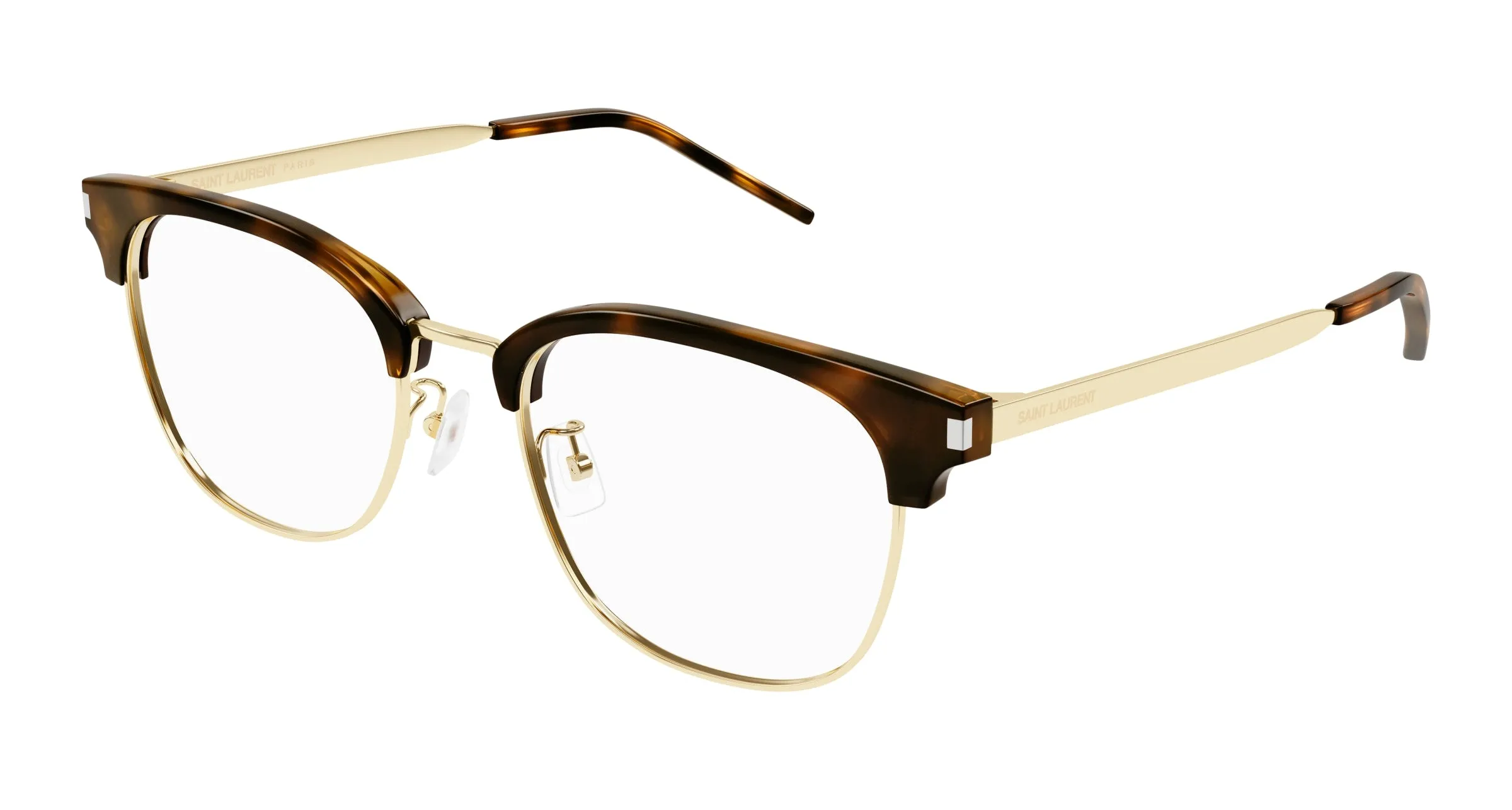 SAINT LAURENT SL 649/F 002 Montature da vista Acetato Havana Trasparente Squadrata - immagine 1