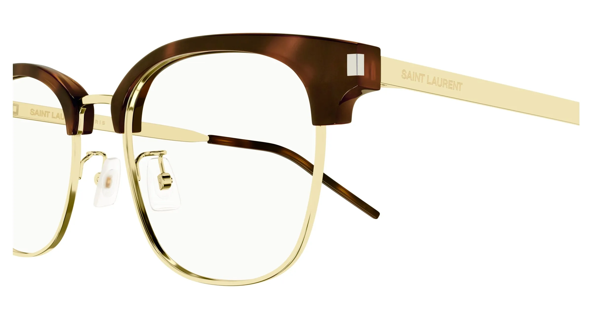 SAINT LAURENT SL 649/F 002 Montature da vista Acetato Havana Trasparente Squadrata - immagine 3