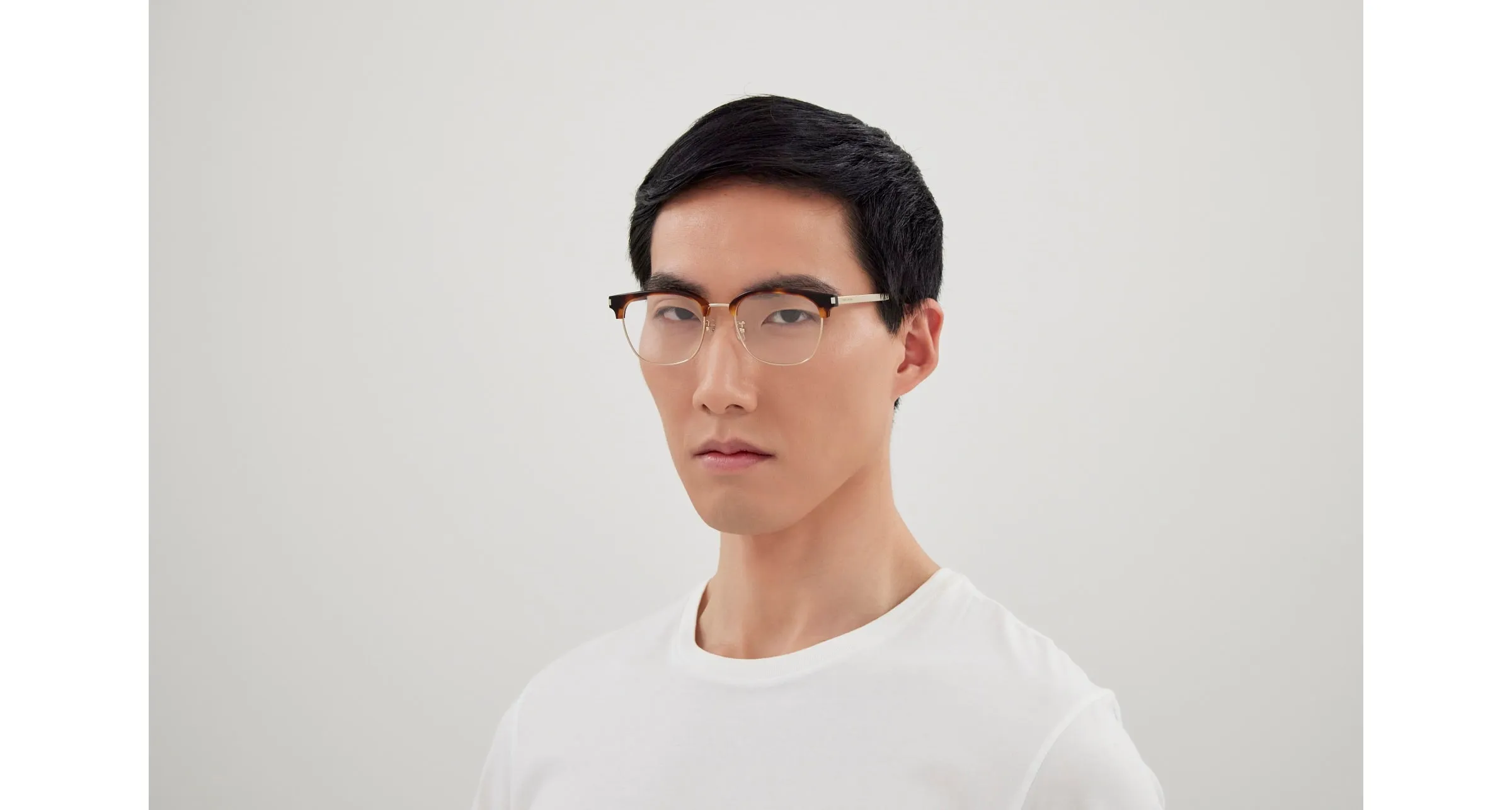 SAINT LAURENT SL 649/F 002 Montature da vista Acetato Havana Trasparente Squadrata - immagine 4