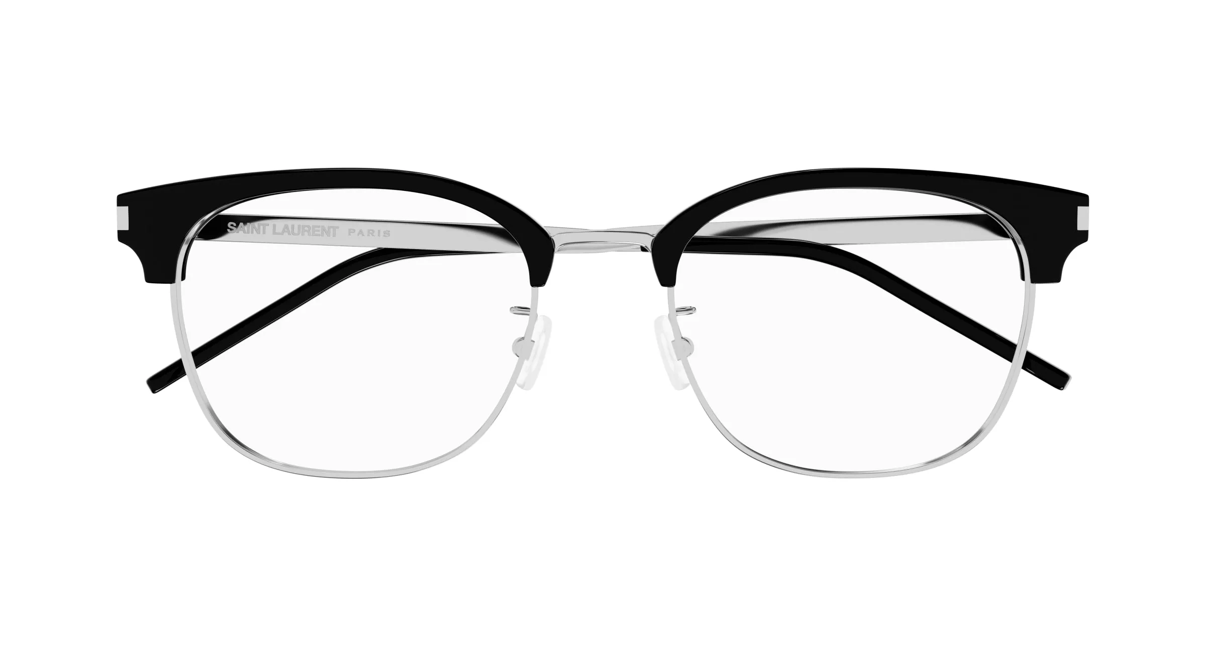 SAINT LAURENT SL 649/F 001 Montature da vista Acetato Nero Trasparente Squadrata - immagine 2