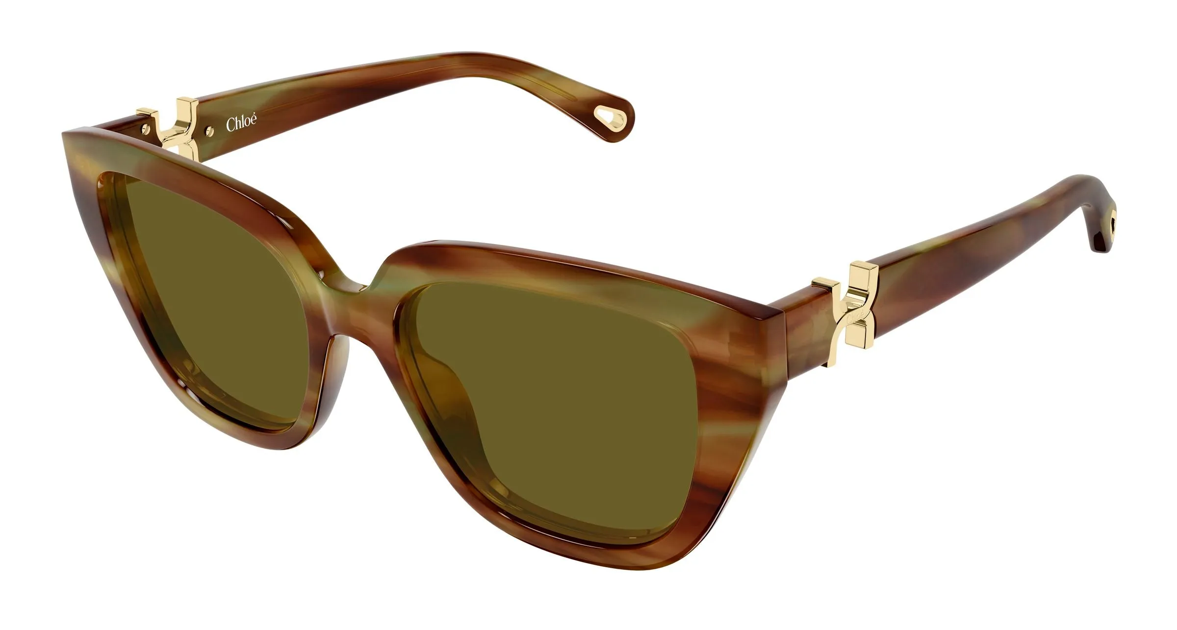 Chloé CH0410S 004 Occhiali da sole Acetato Havana Marrone Cat Eye - immagine 1