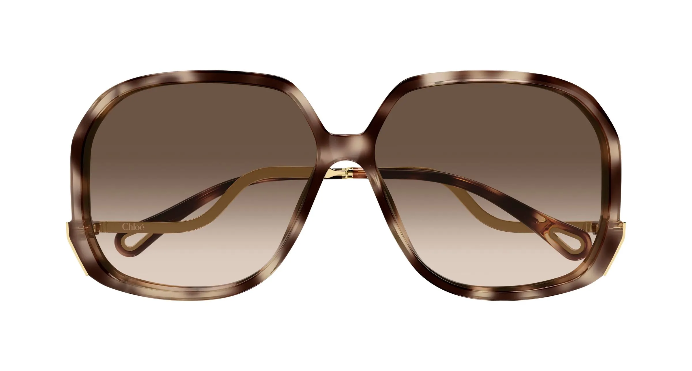 Chloé CH0404S 003 Occhiali da sole Acetato Havana Marrone Geometrica Sfumato - immagine 2