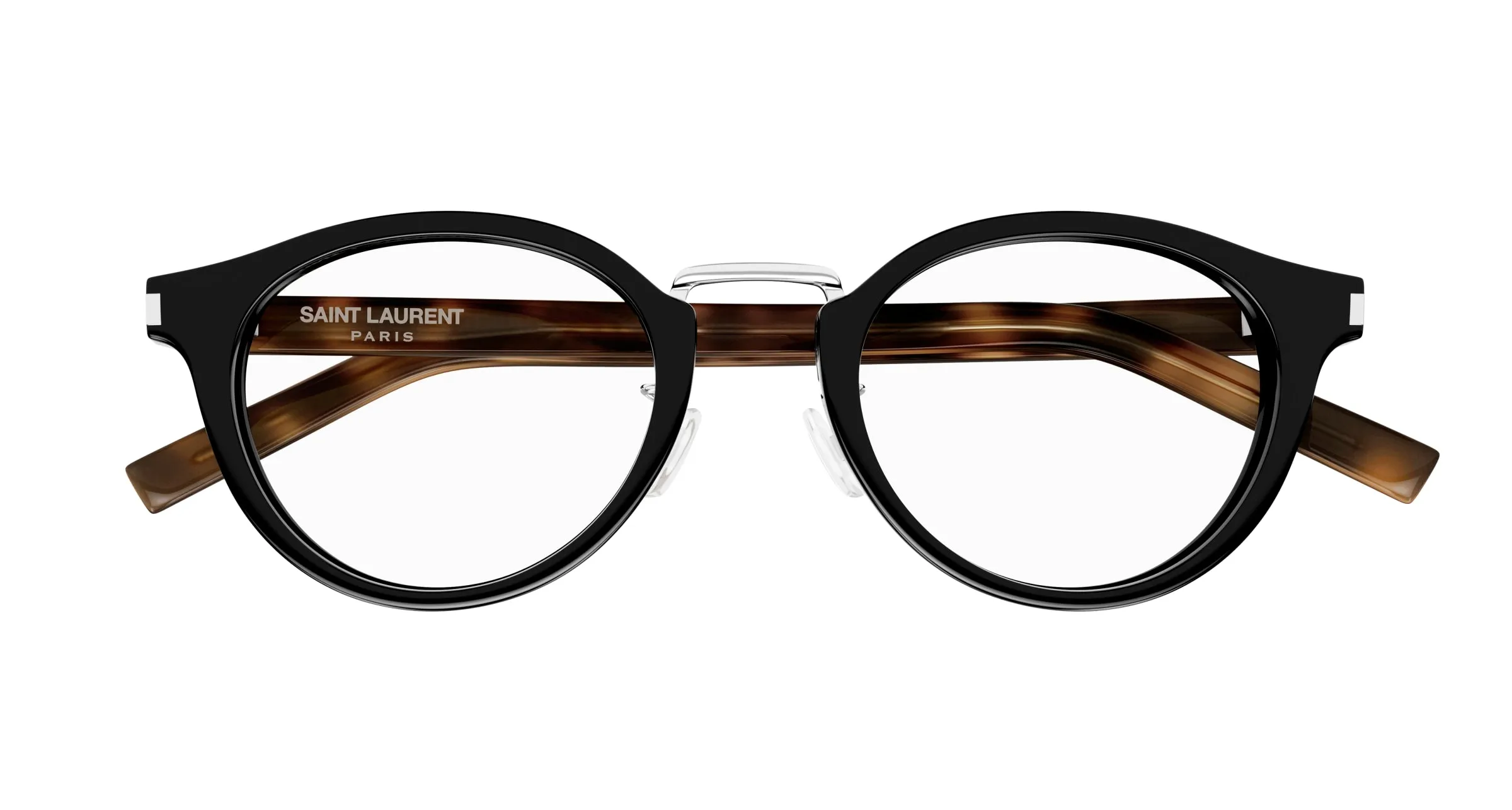 SAINT LAURENT SL 728/J 004 Montature da vista Acetato Nero Trasparente Rotonda - immagine 2