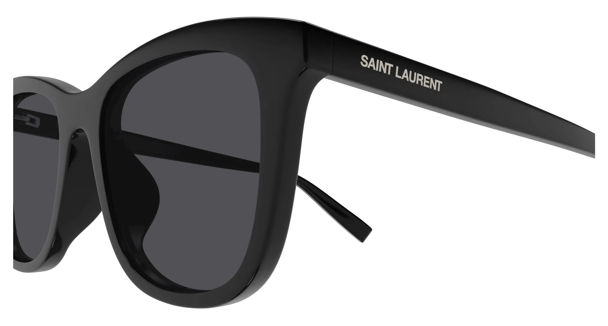 SAINT LAURENT SL 587/K 001 Occhiali da sole Acetato Nero Nero Squadrata - immagine 3