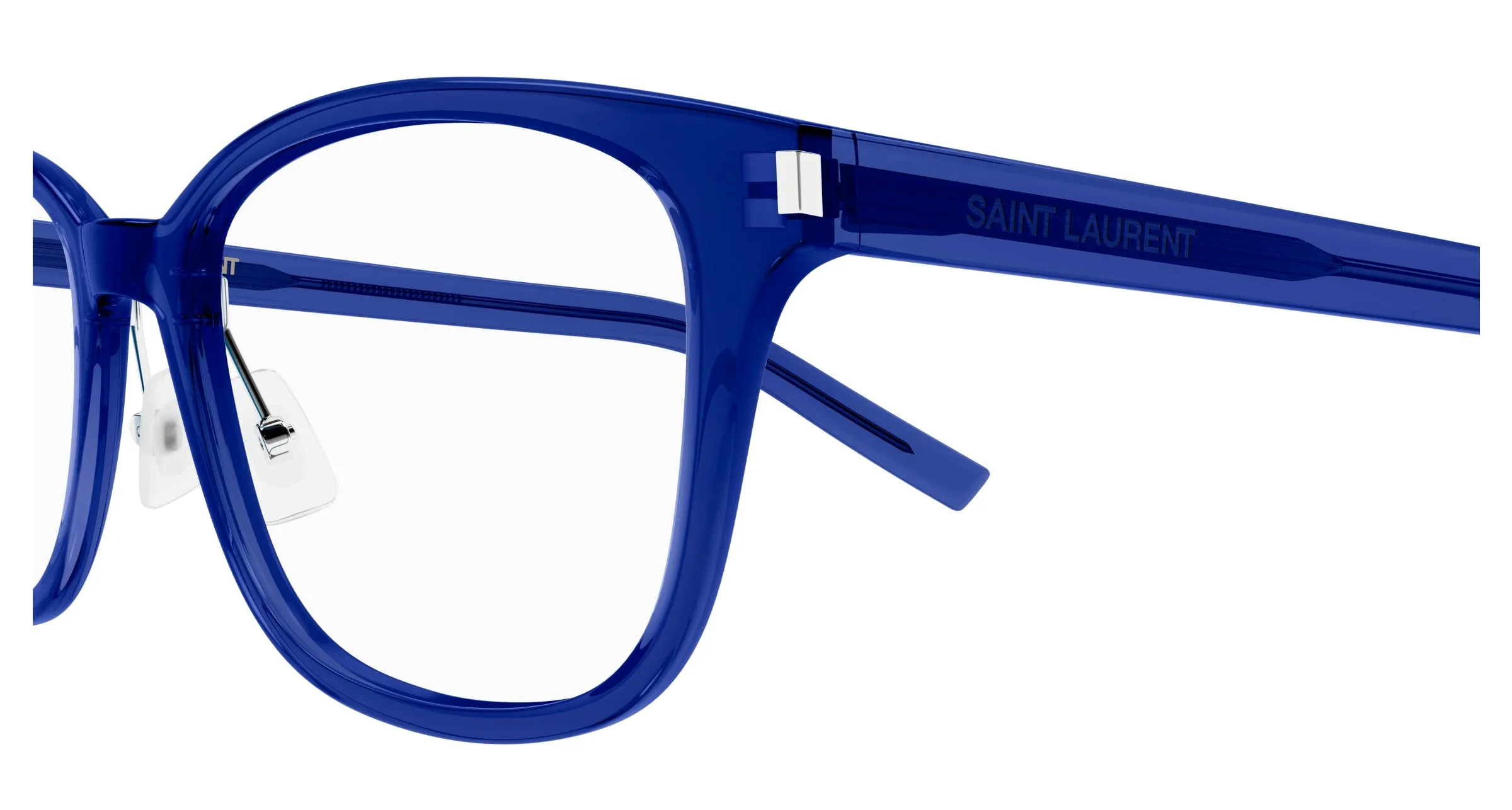 SAINT LAURENT SL 288/J SLIM 003 Montature da vista Acetato Blu Trasparente Squadrata - immagine 3