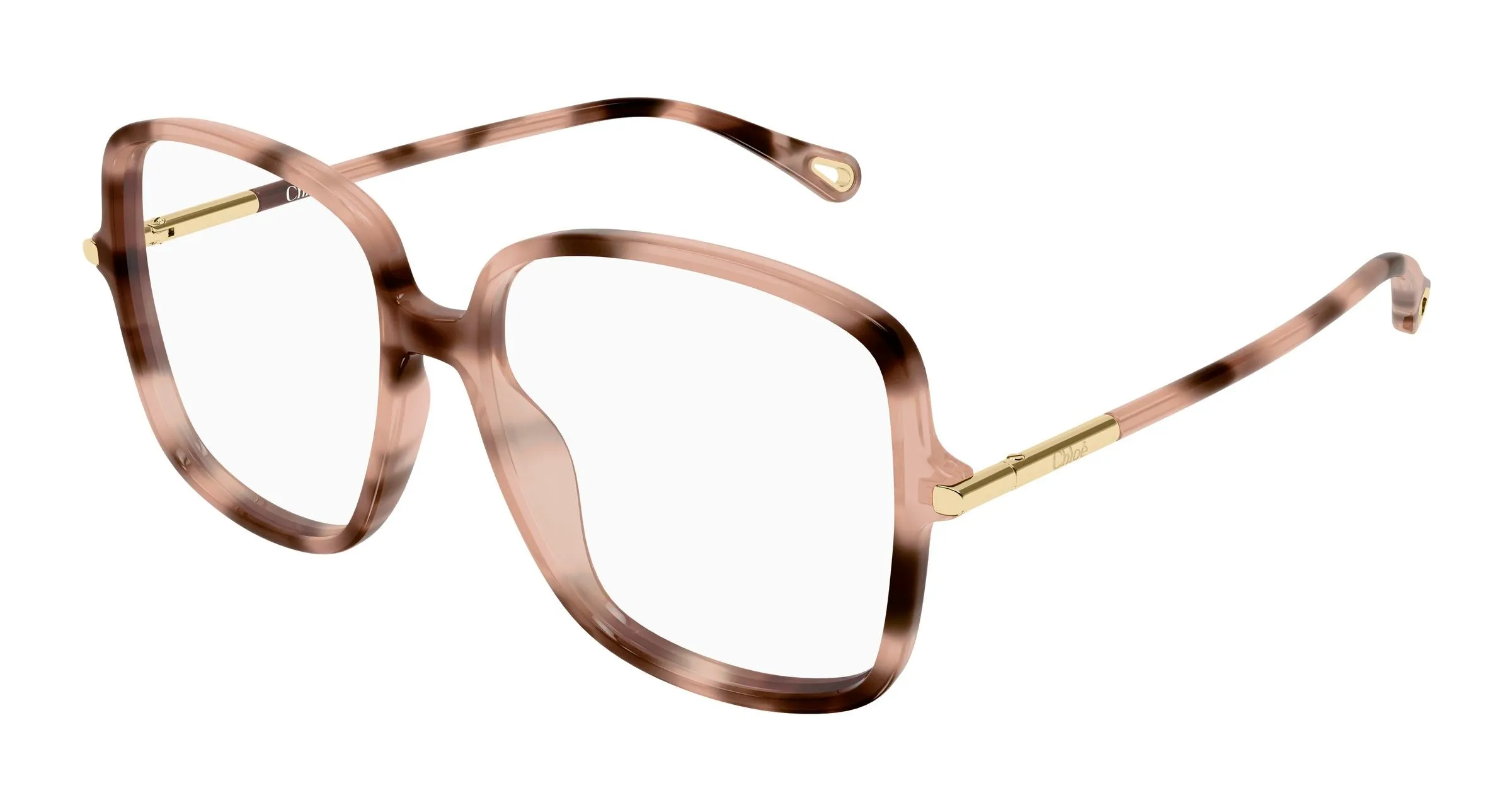 Chloé CH0399O 003 Montature da vista Acetato Havana Trasparente Squadrata - immagine 1