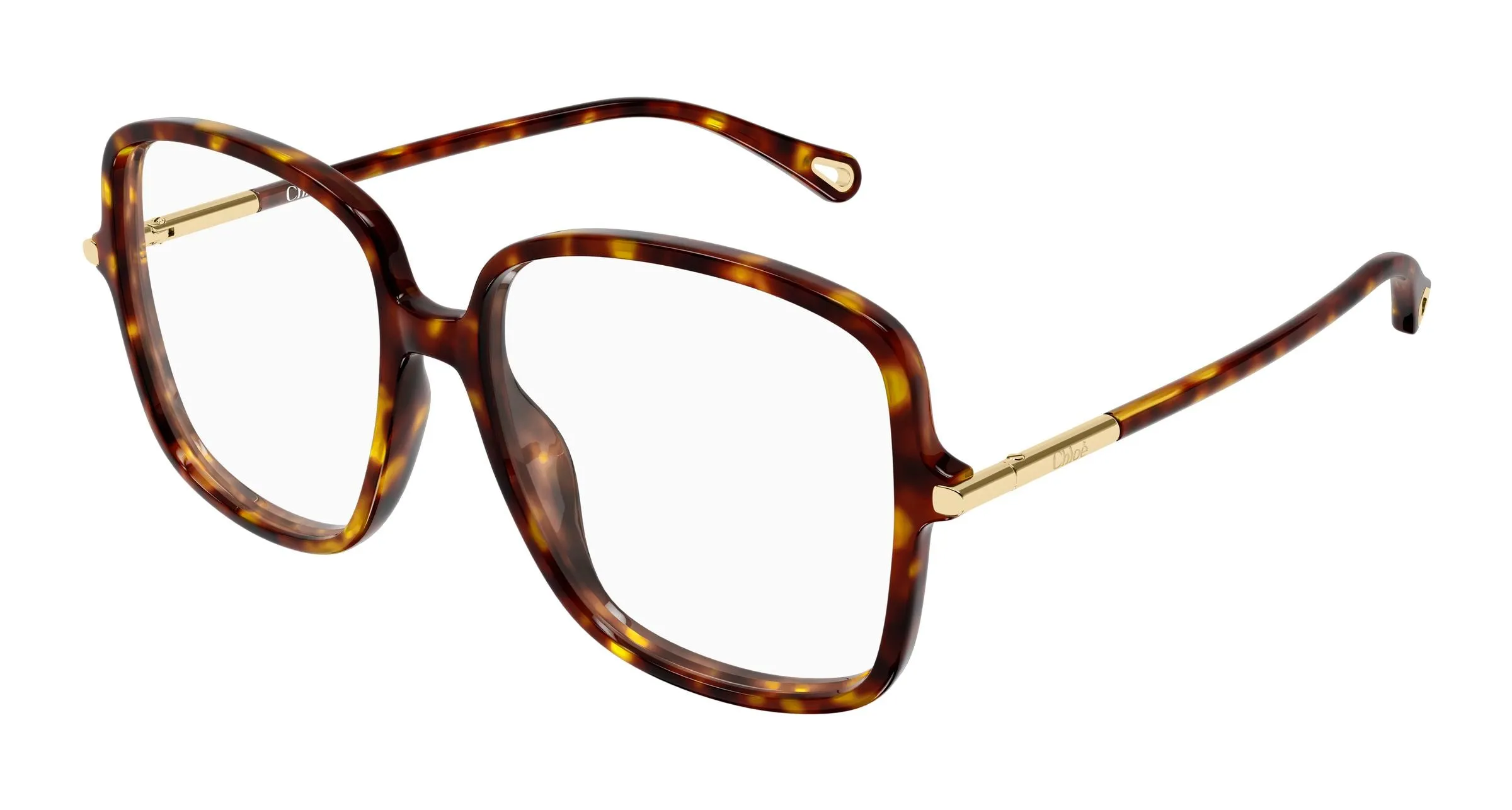 Chloé CH0399O 002 Montature da vista Acetato Havana Trasparente Squadrata - immagine 1