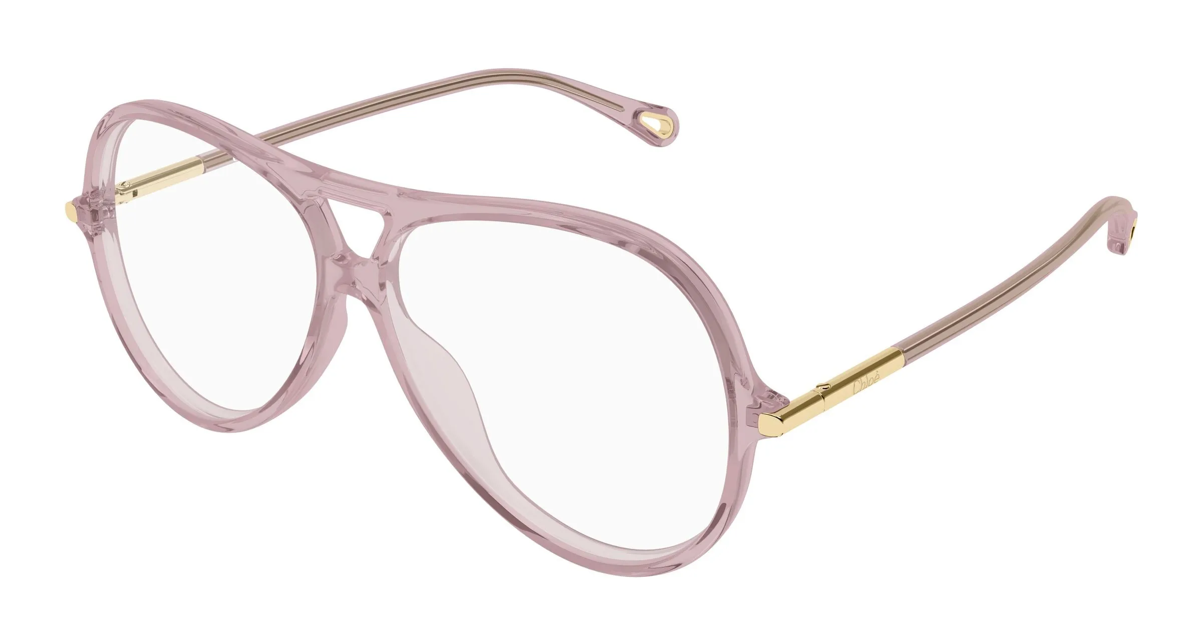 Chloé CH0398O 005 Montature da vista Acetato Rosa Trasparente Rotonda - immagine 1