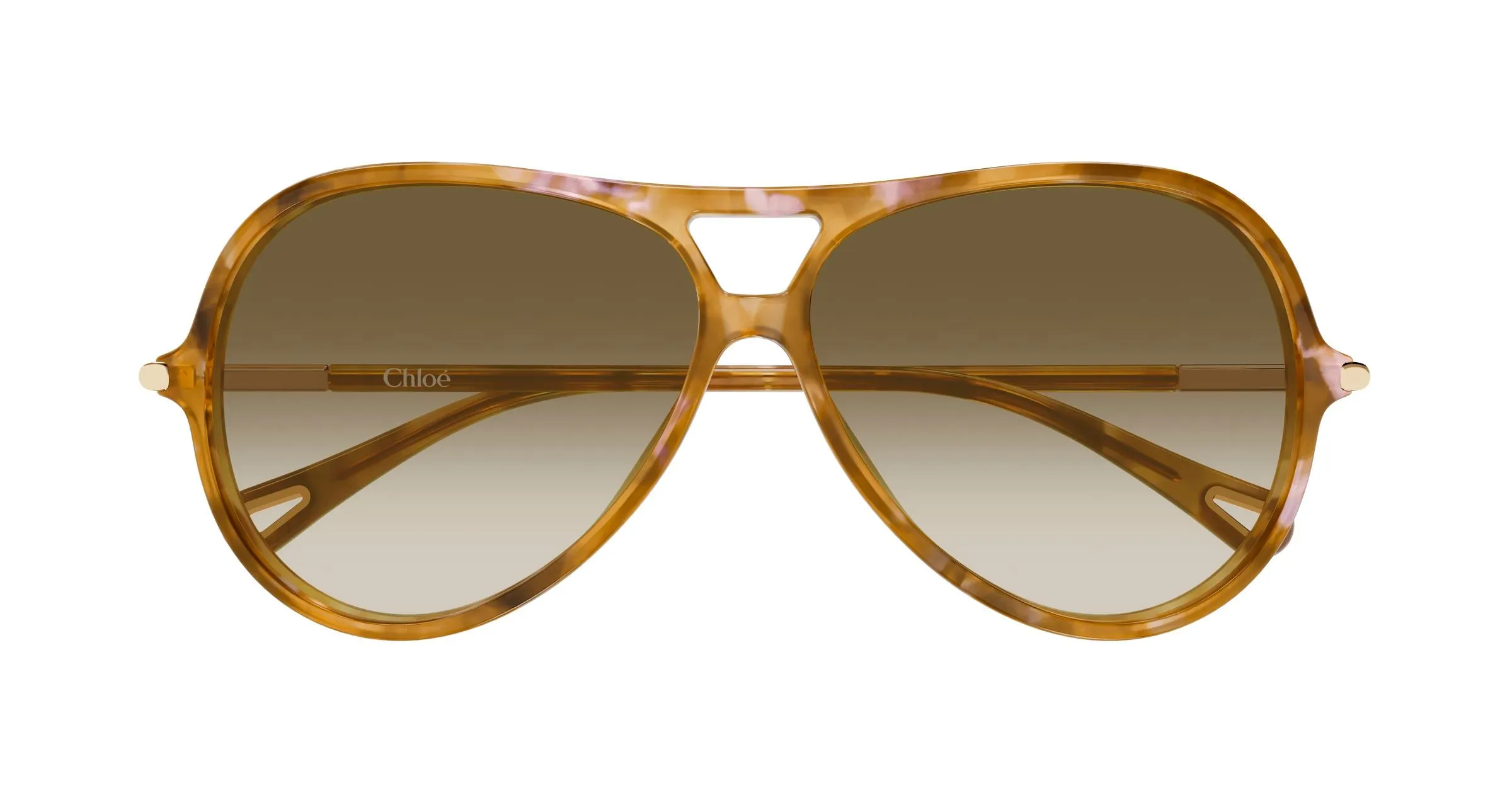 Chloé CH0395S 003 Occhiali da sole Acetato Havana Marrone Rotonda Sfumato - immagine 2