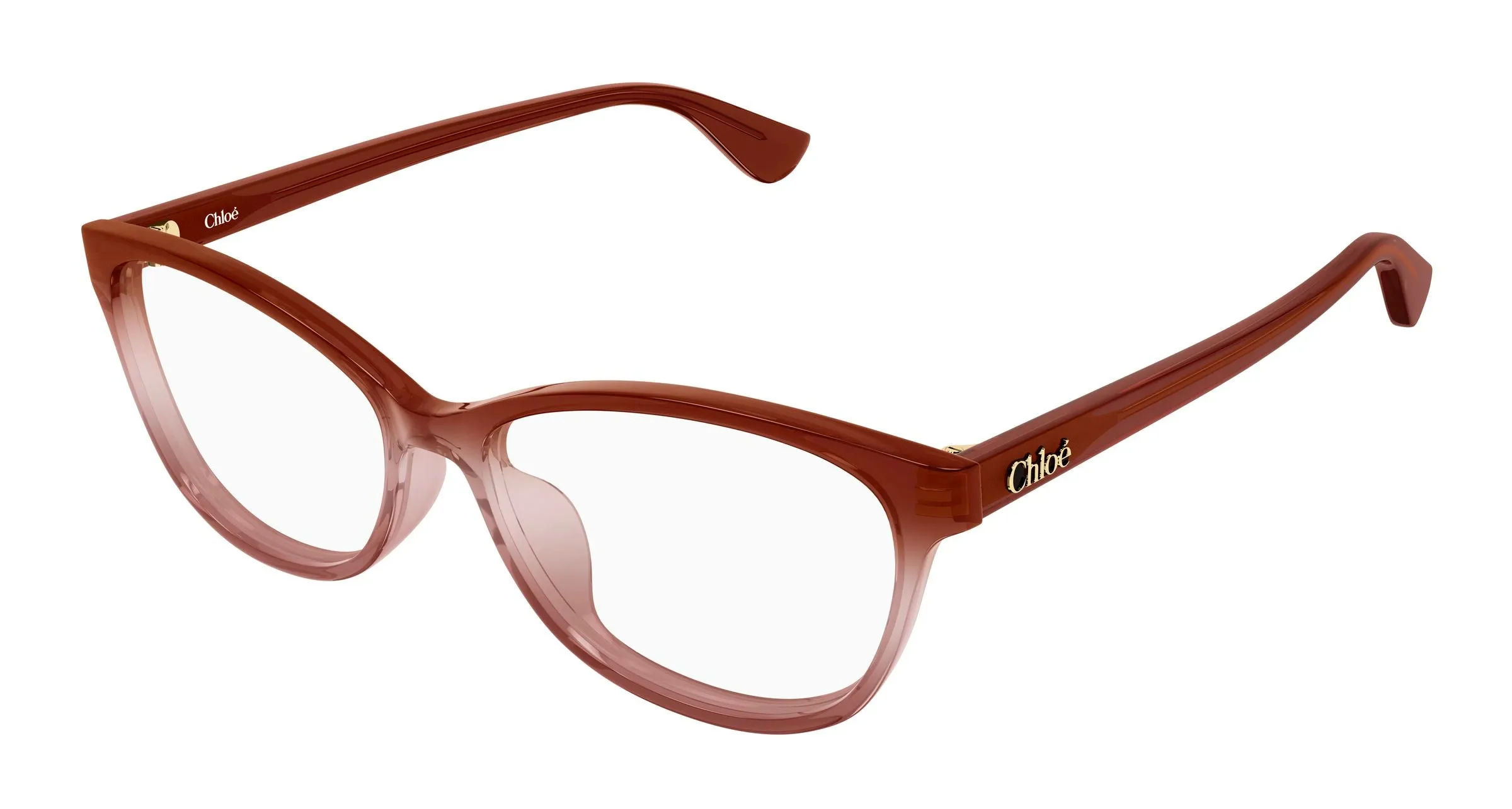Chloé CH0394OL 009 Montature da vista Acetato Bordeaux Trasparente Cat Eye - immagine 1