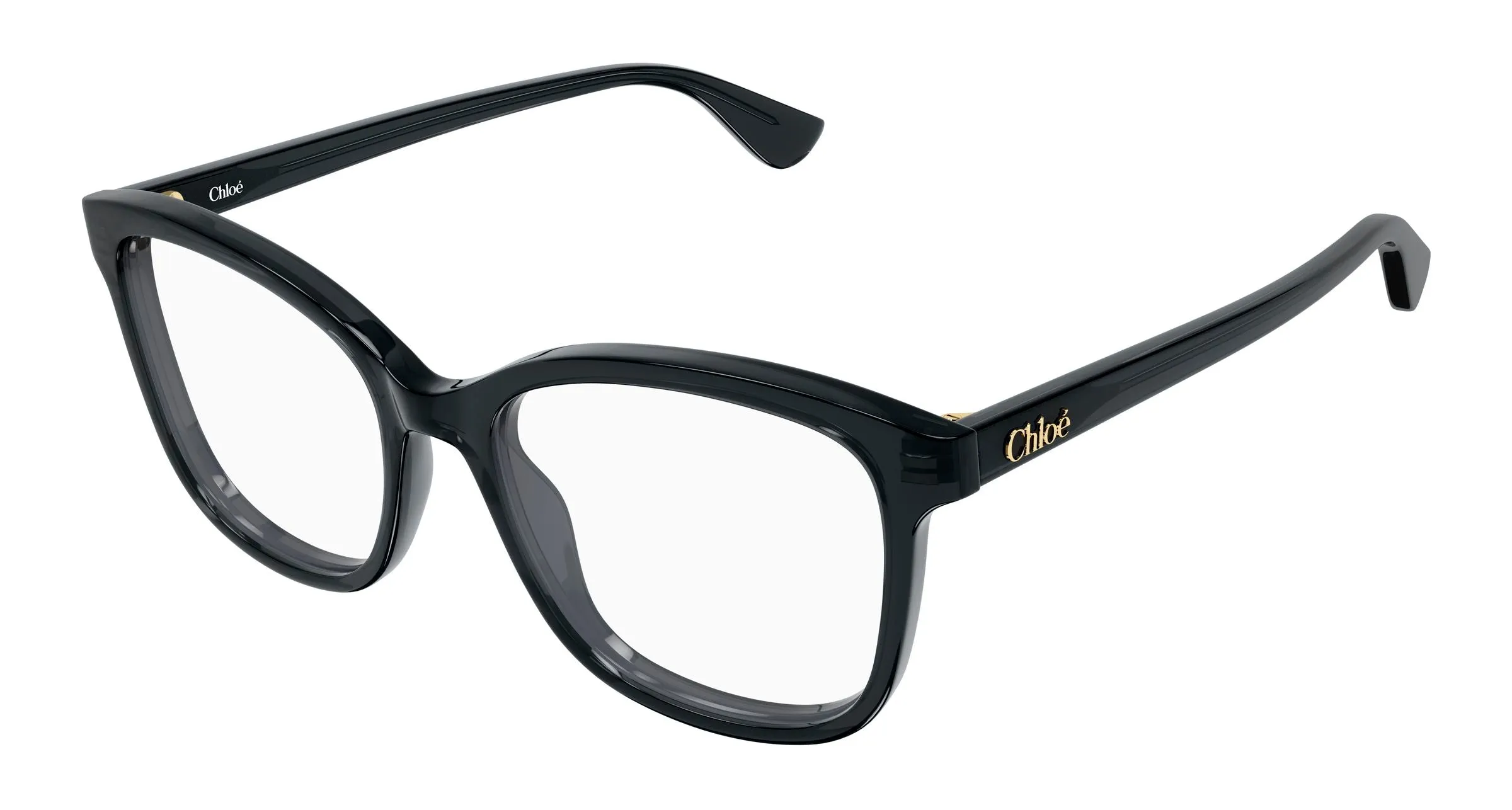 Chloé CH0393O 001 Montature da vista Acetato Grigio Trasparente Cat Eye - immagine 1