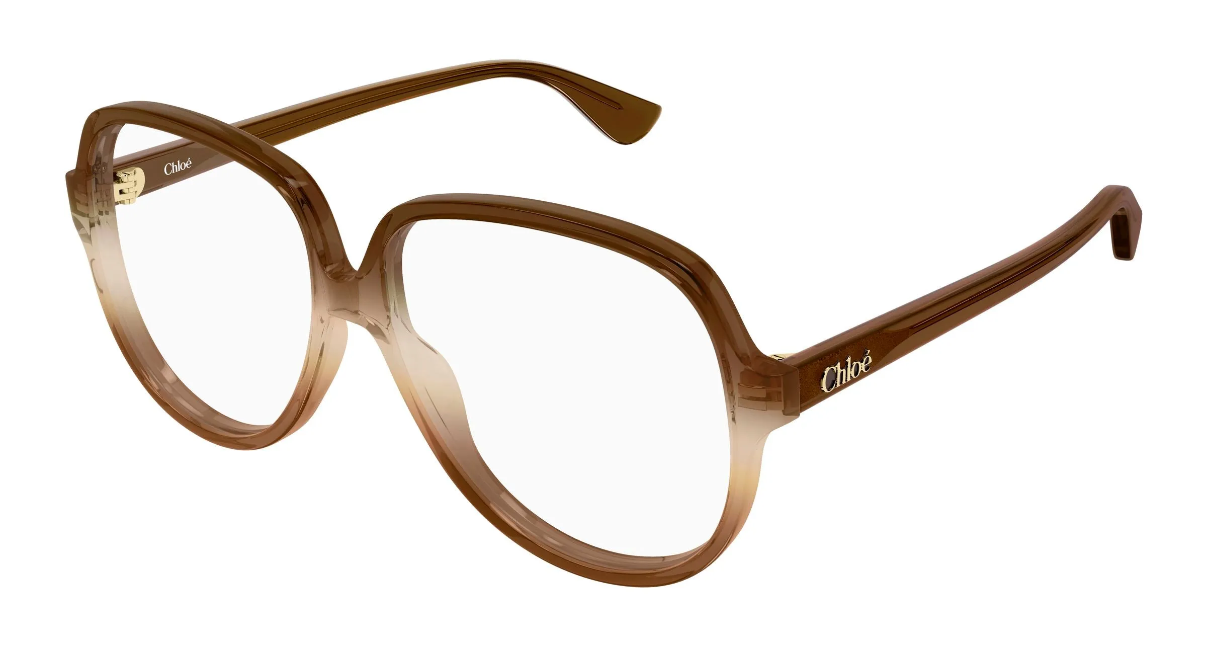 Chloé CH0391O 005 Montature da vista Acetato Marrone Trasparente Squadrata - immagine 1