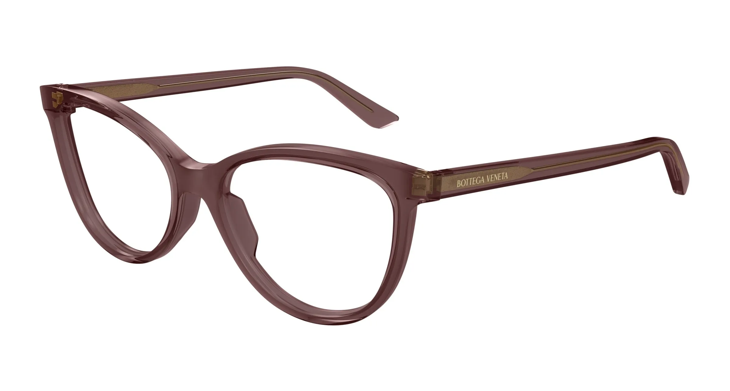 Bottega Veneta BV1313O 010 Montature da vista Acetato Bordeaux Trasparente Cat Eye - immagine 1