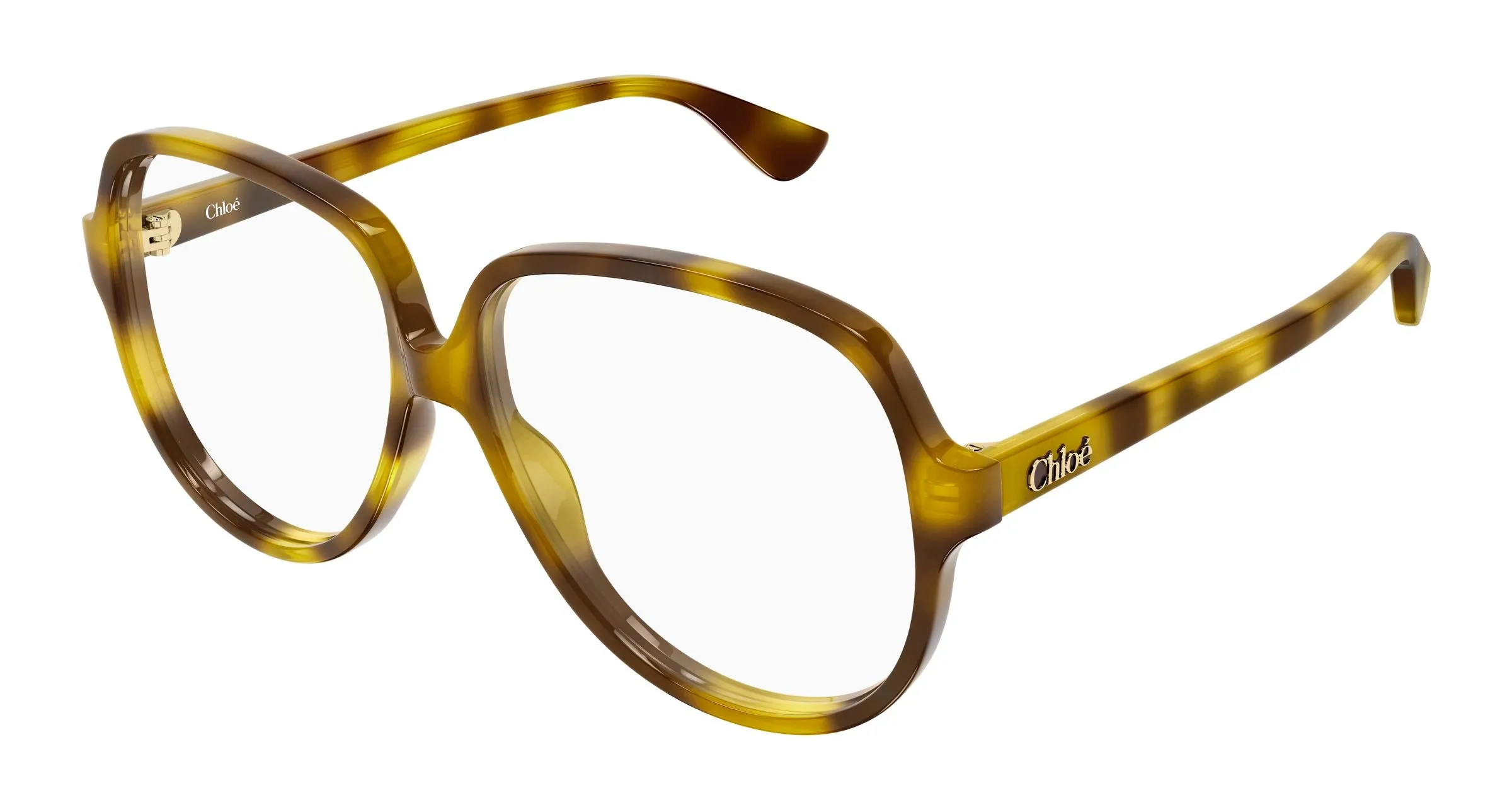 Chloé CH0391O 002 Montature da vista Acetato Havana Trasparente Squadrata - immagine 1