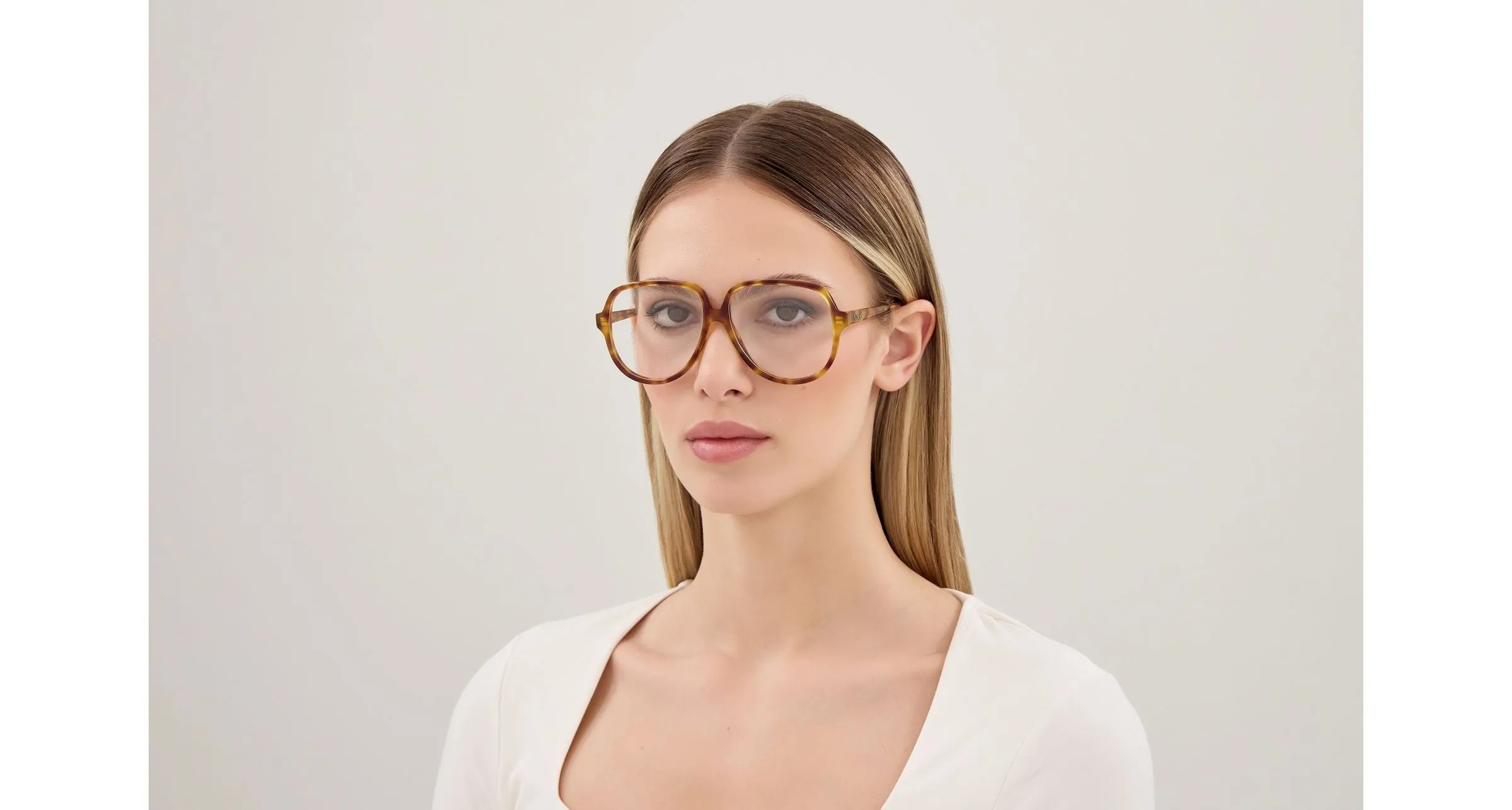 Chloé CH0391O 002 Montature da vista Acetato Havana Trasparente Squadrata - immagine 3