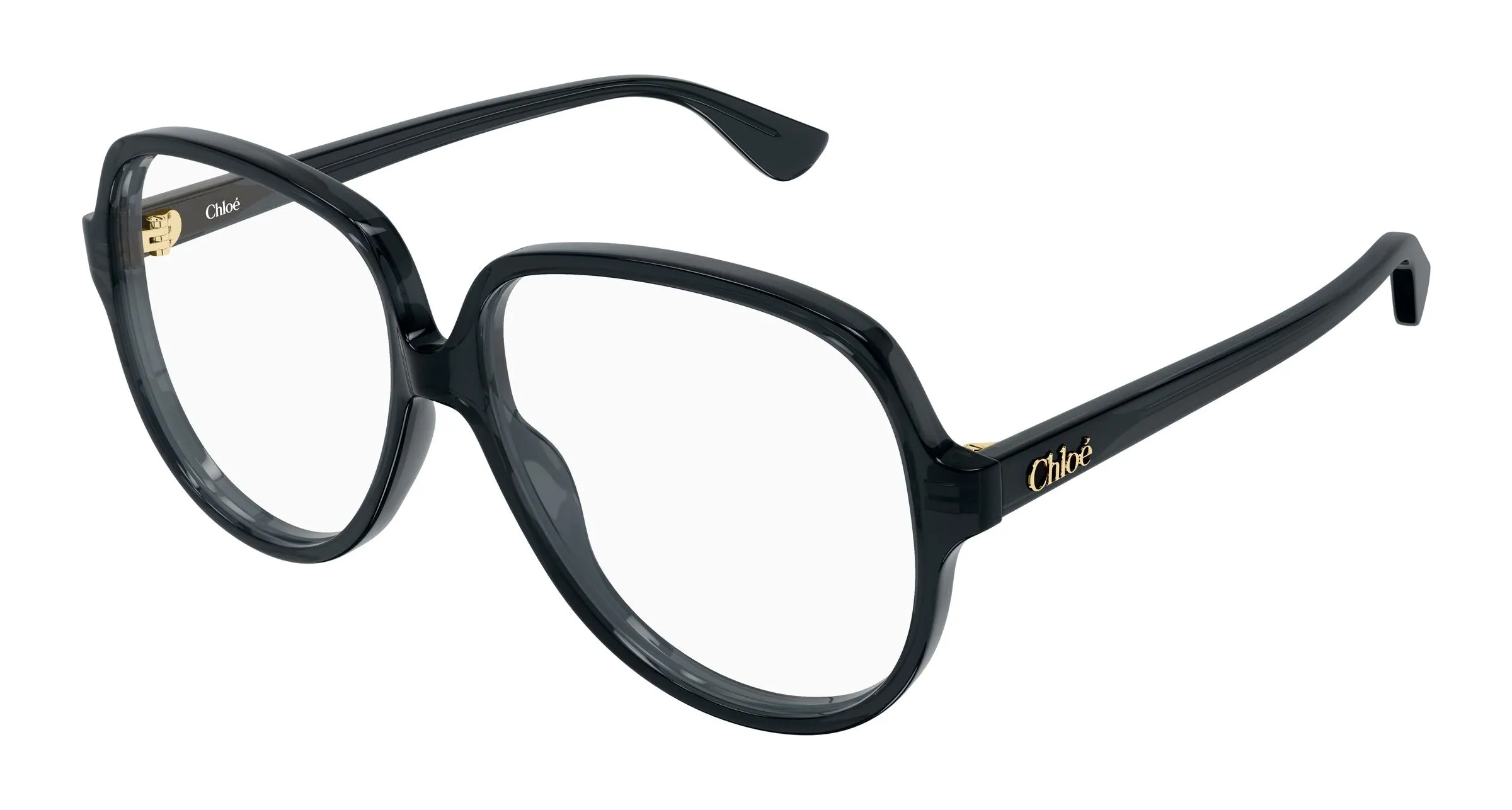 Chloé CH0391O 001 Montature da vista Acetato Grigio Trasparente Squadrata - immagine 1