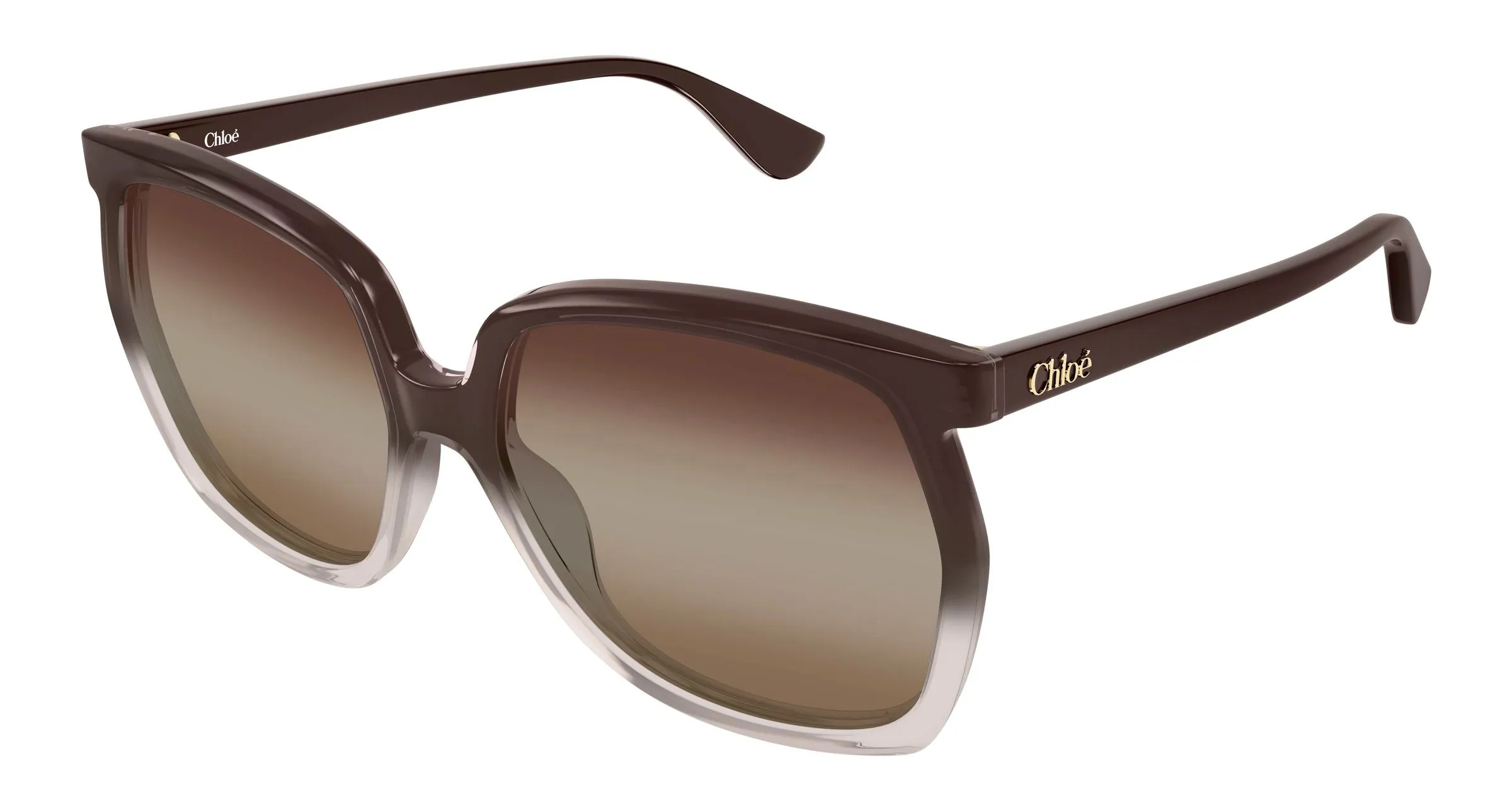Chloé CH0389S 003 Occhiali da sole Acetato Marrone Marrone Squadrata Sfumato - immagine 1
