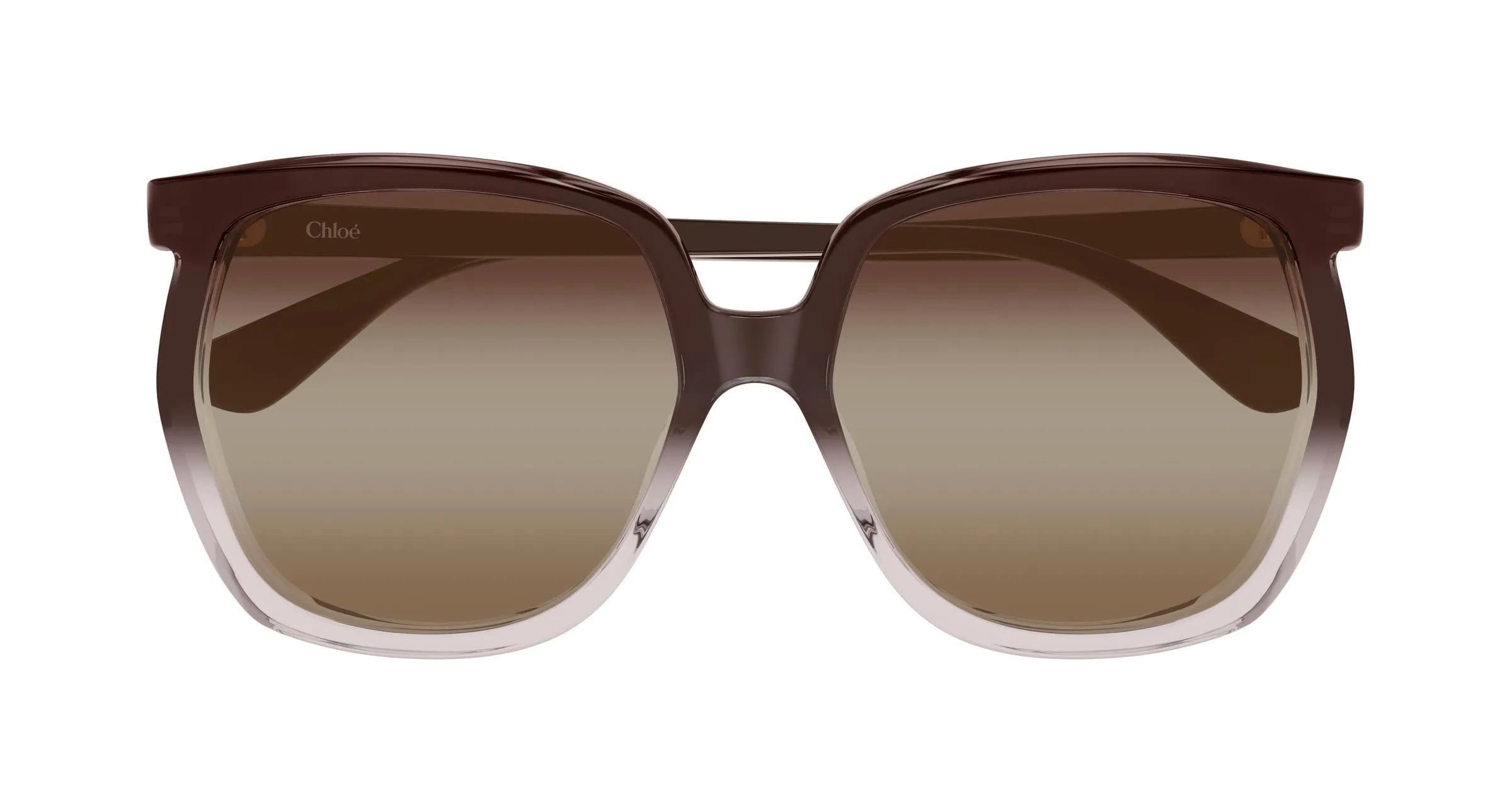 Chloé CH0389S 003 Occhiali da sole Acetato Marrone Marrone Squadrata Sfumato - immagine 2