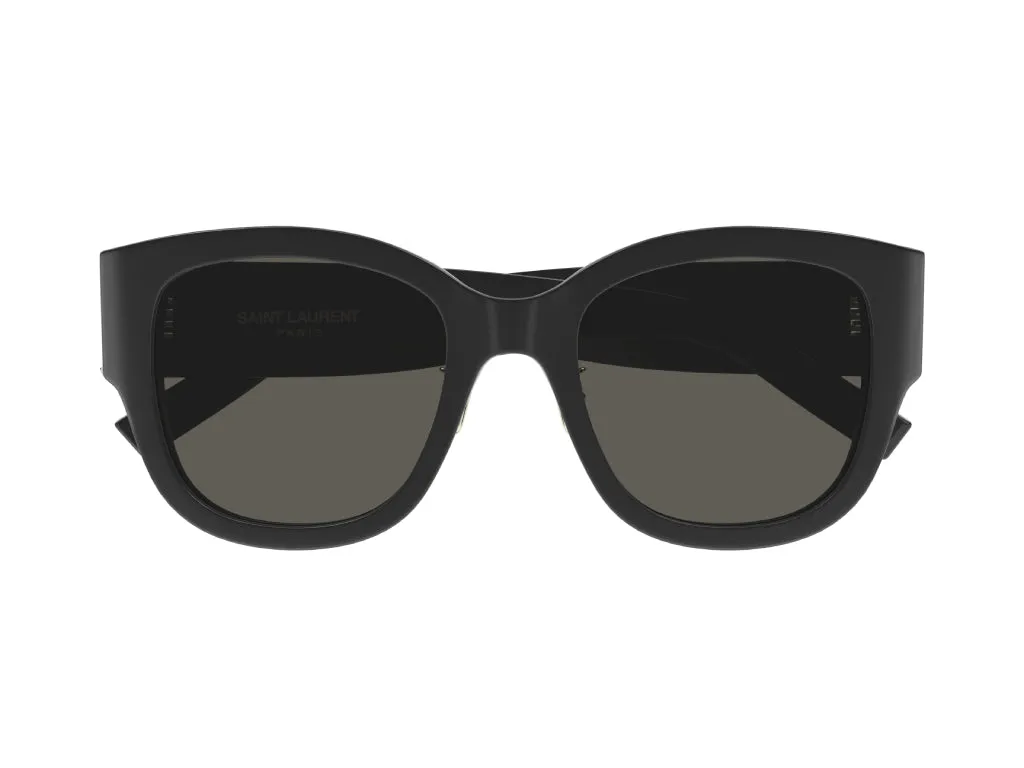 SAINT LAURENT SL M95/K 001 Occhiali da sole Acetato Nero Grigio Cat Eye - immagine 2