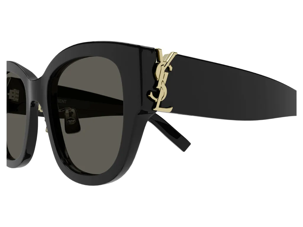 SAINT LAURENT SL M95/K 001 Occhiali da sole Acetato Nero Grigio Cat Eye - immagine 3
