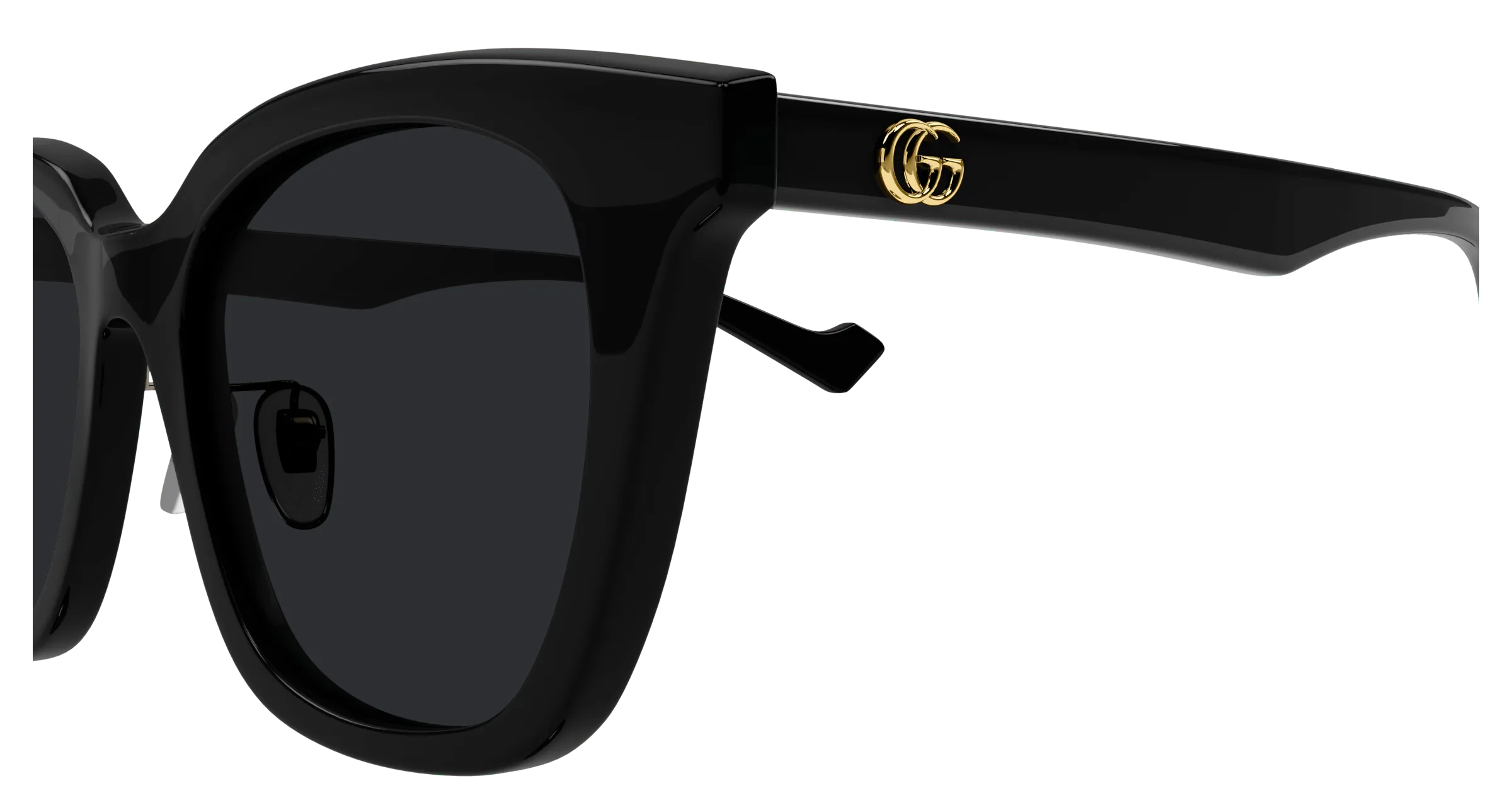 Gucci GG1000SK 001 Occhiali da sole Acetato Nero Grigio Squadrata Normale - immagine 4
