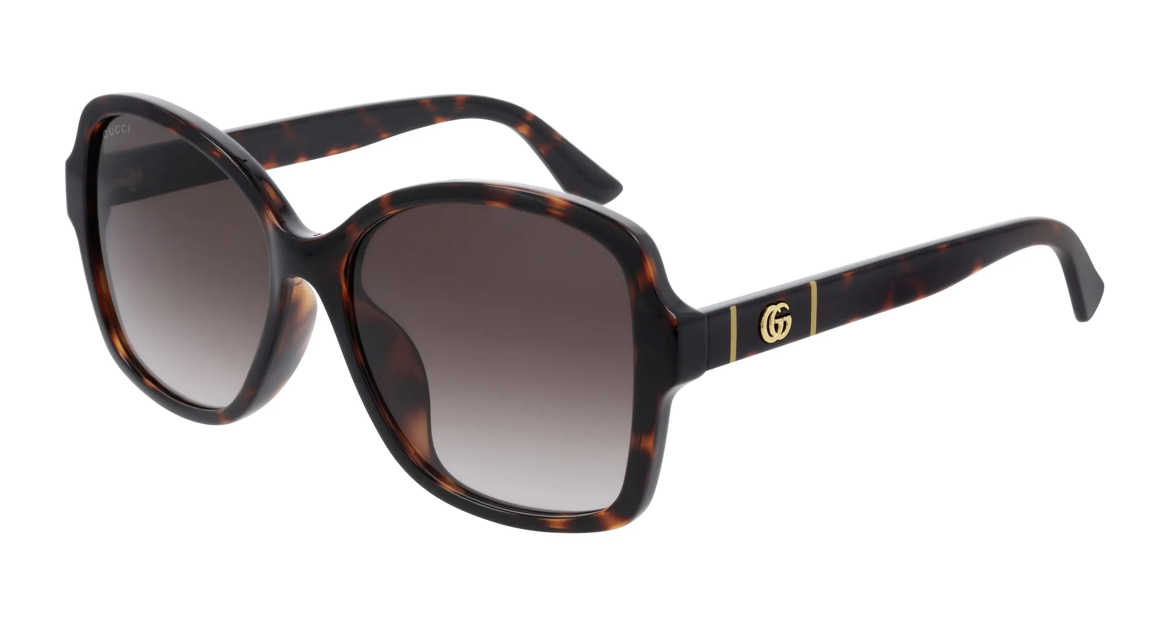 Gucci GG0765SA 003 Occhiali da sole Acetato Havana Marrone Squadrata Normale Sfumato - immagine 1