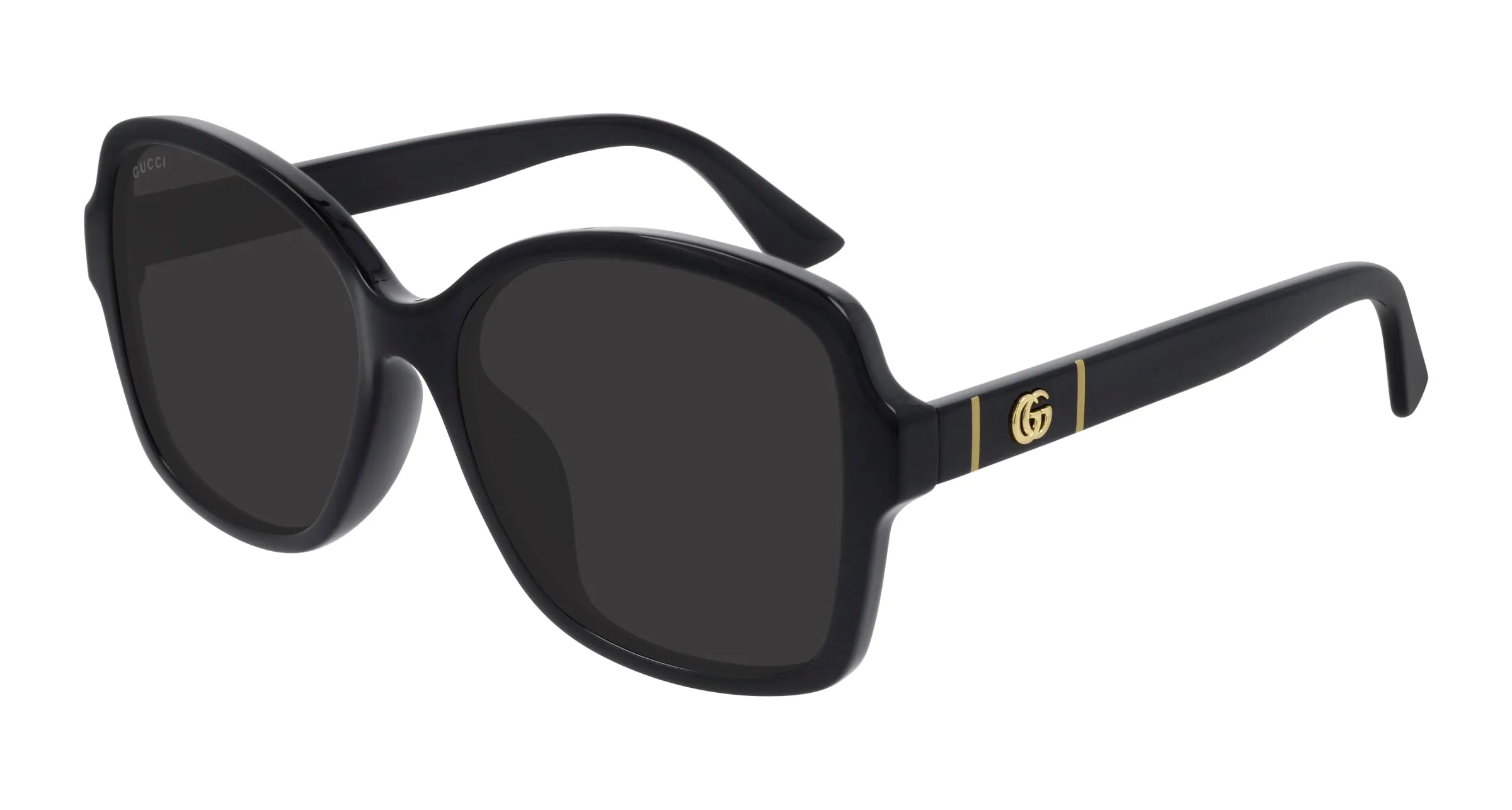 Gucci GG0765SA 002 Occhiali da sole Acetato Nero Grigio Squadrata Normale - immagine 1