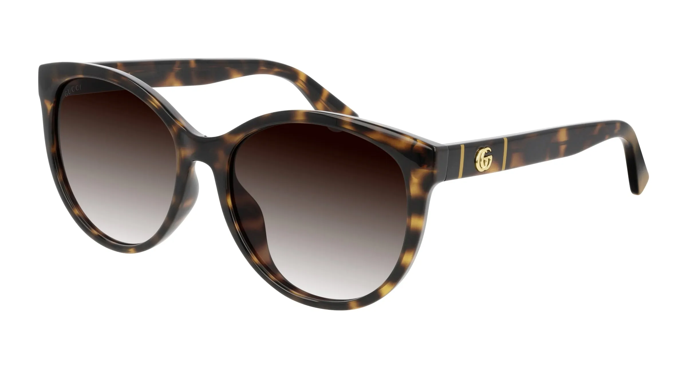 Gucci GG0636SK 002 Occhiali da sole Iniettato Havana Marrone Rotonda Normale Sfumato - immagine 1